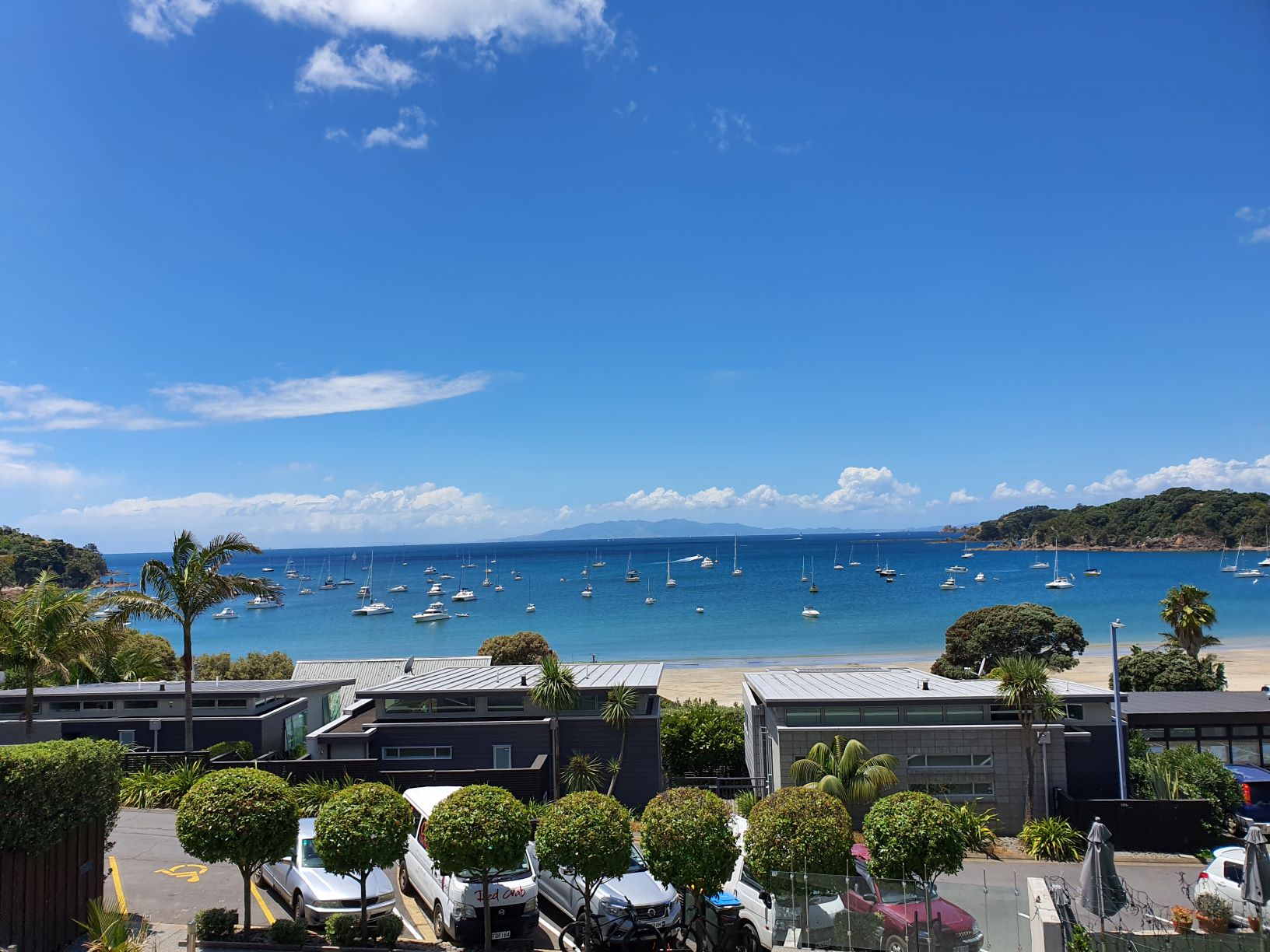 The view from Ocean View Road on Waiheke Island