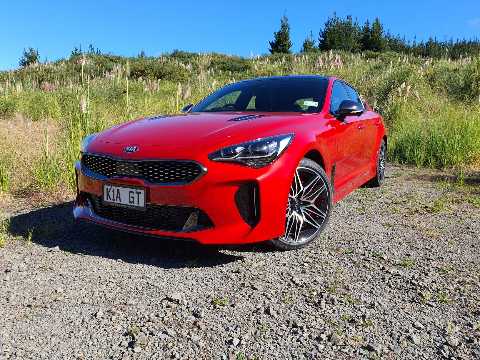 Front view of the new Kia Stinger GT