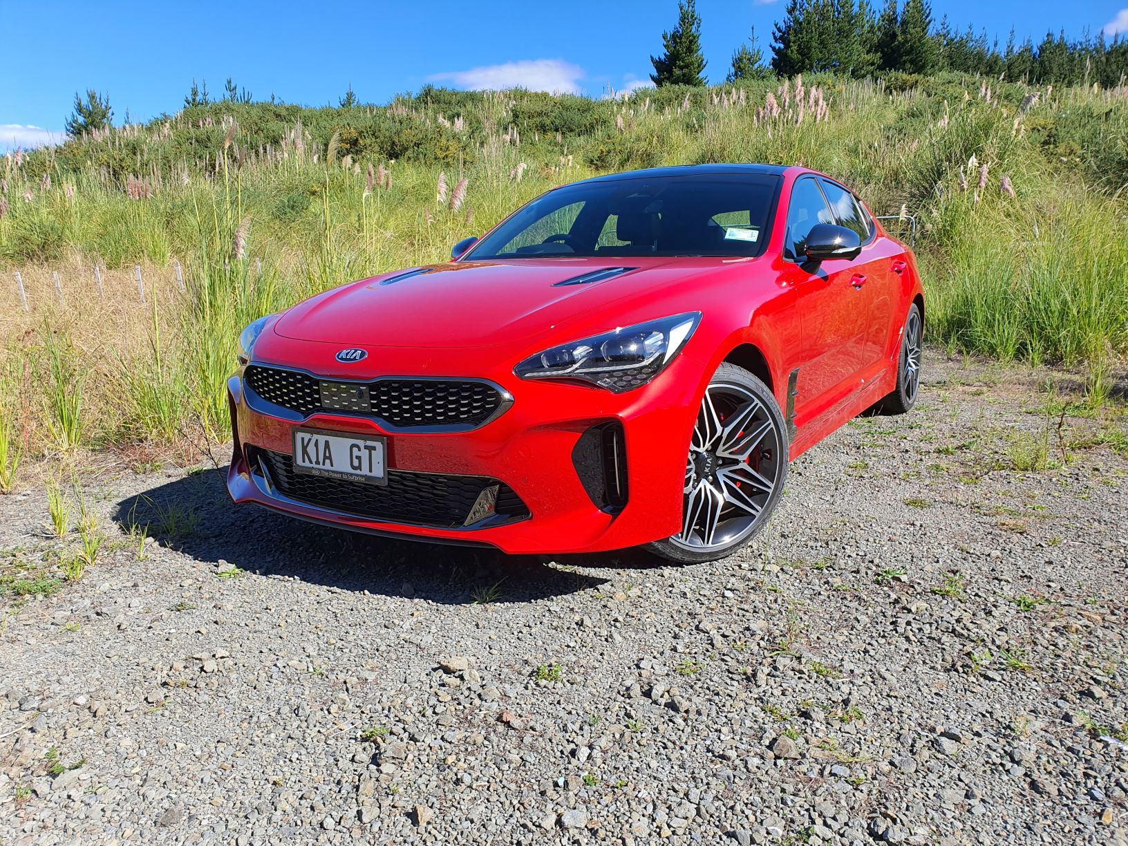 Front view of the 2021 Kia Stinger GT