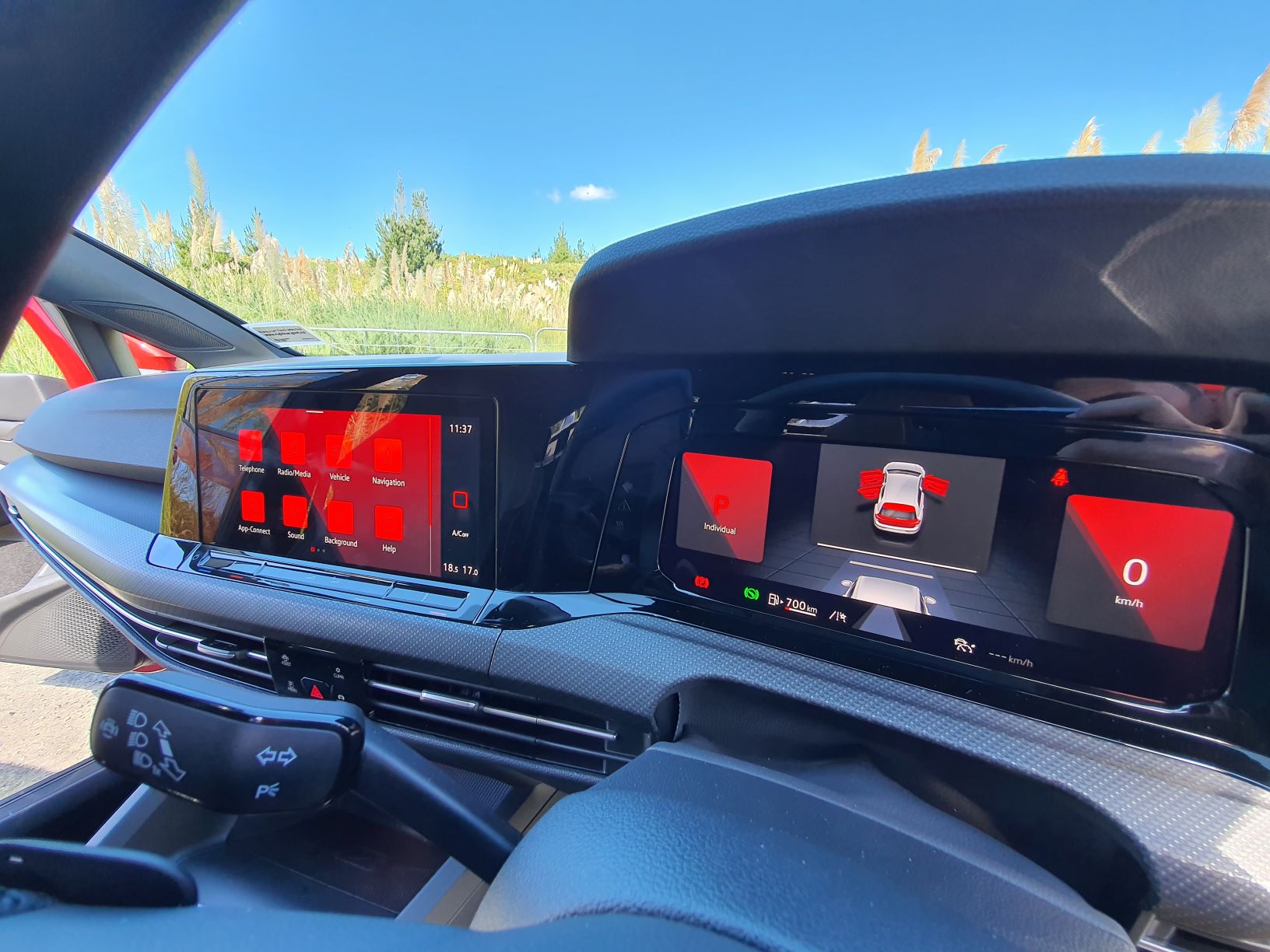 The twin screens on the new VW Golf