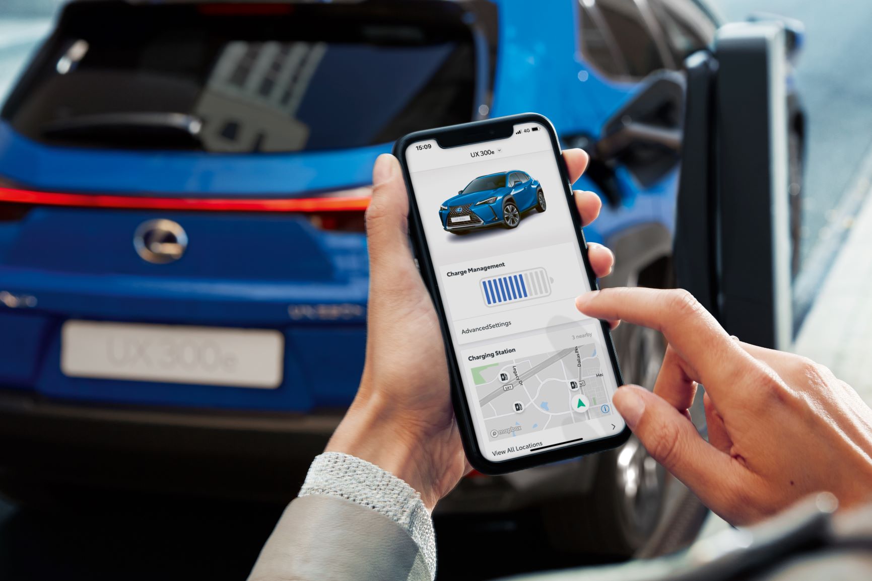 Lexus EV app in use