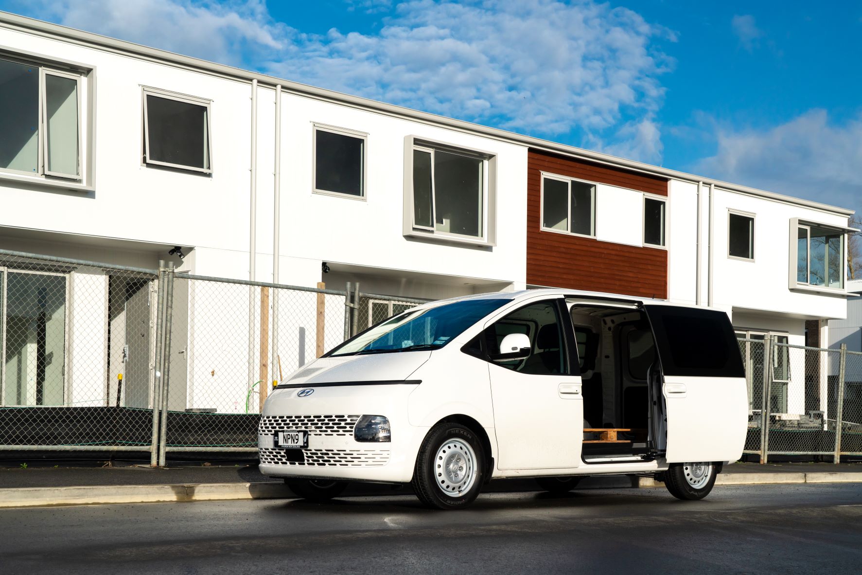 Exterior shot of the Hyundai Staria Load in white