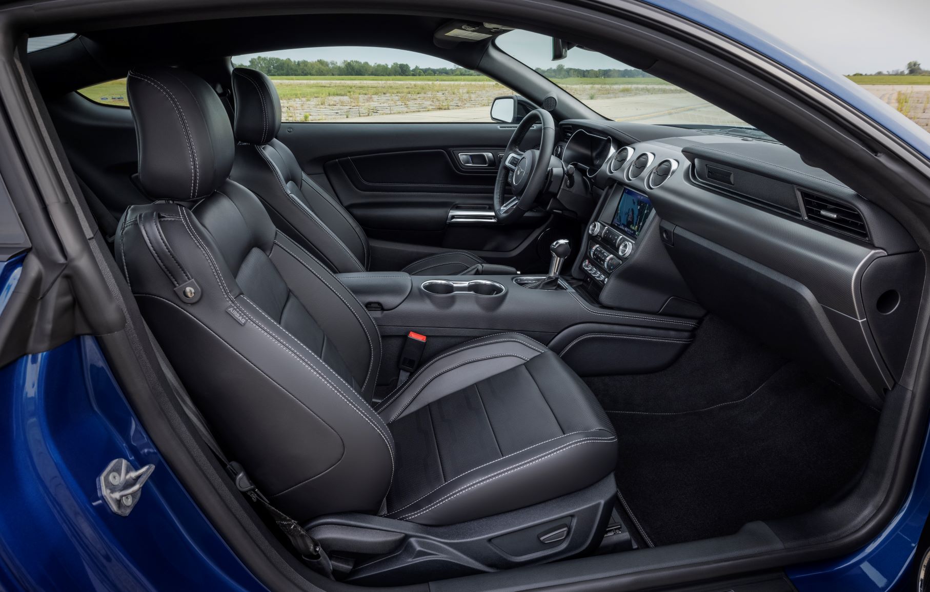 Interior of the 2022 Ford Mustang Stealth Package