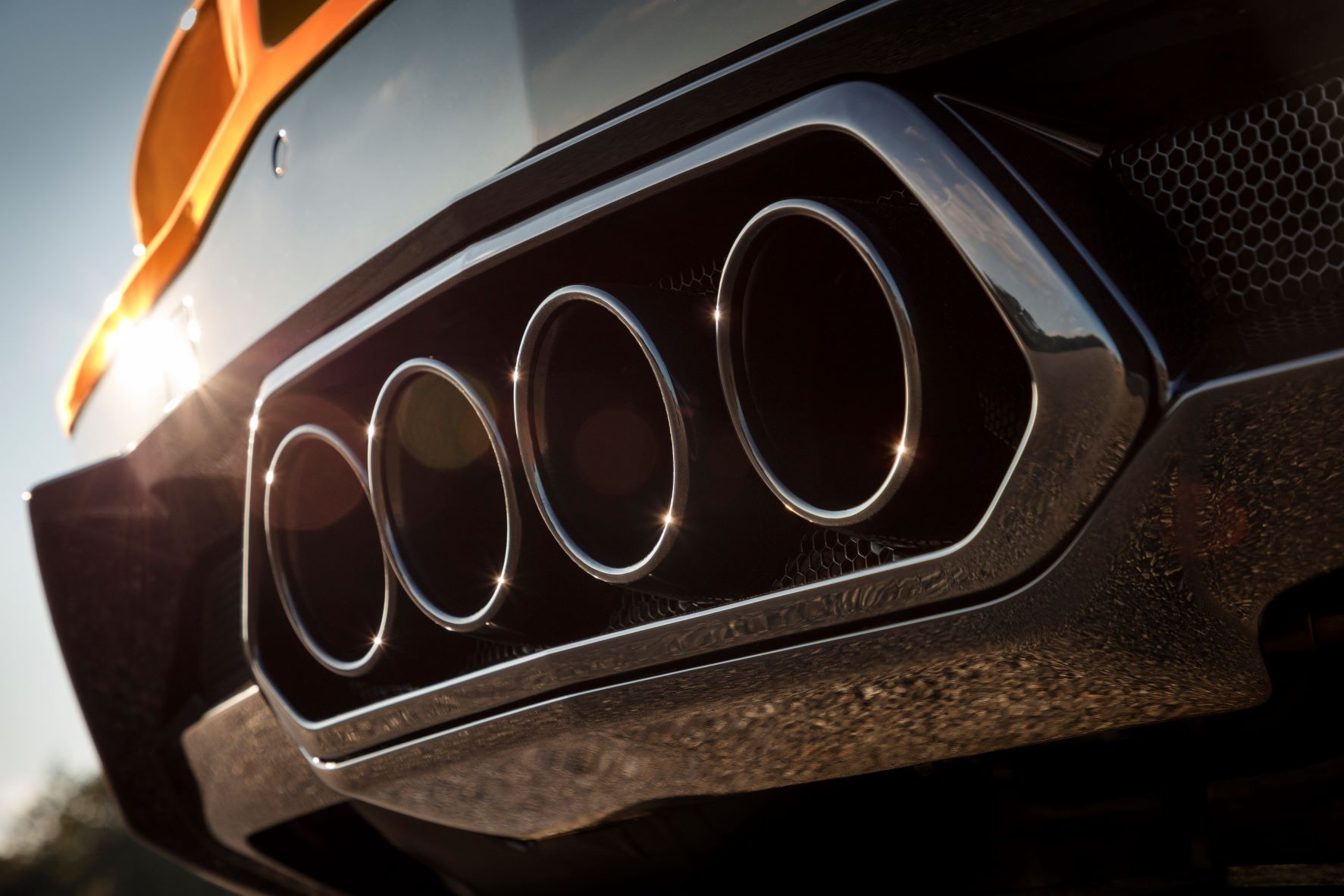 Quad exhausts of the new Corvette Z06