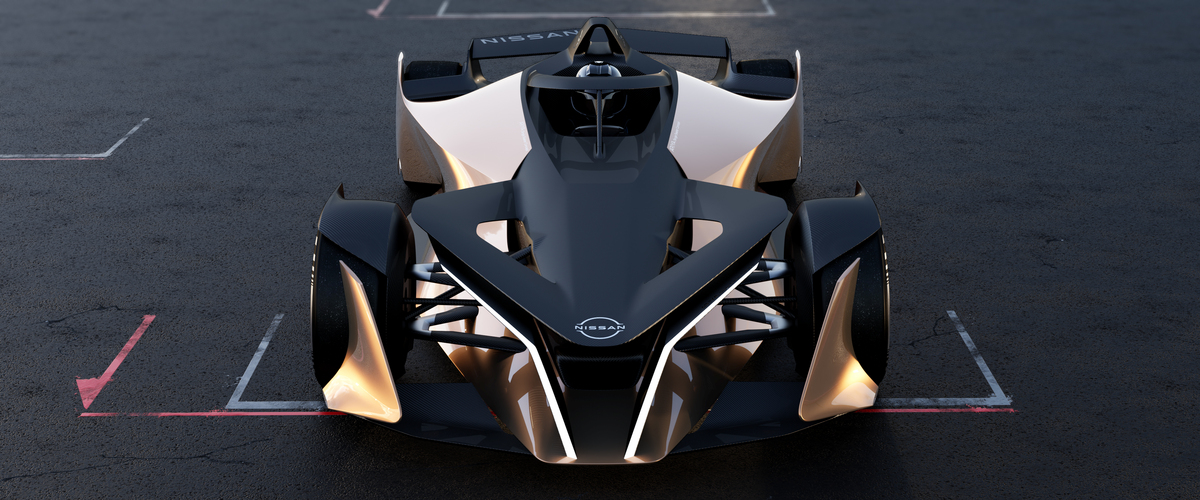 Front view of the Nissan Ariya Single Seater concept