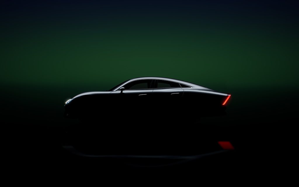 Teaser photo of the soon to be released Mercedes-Benz EQXX