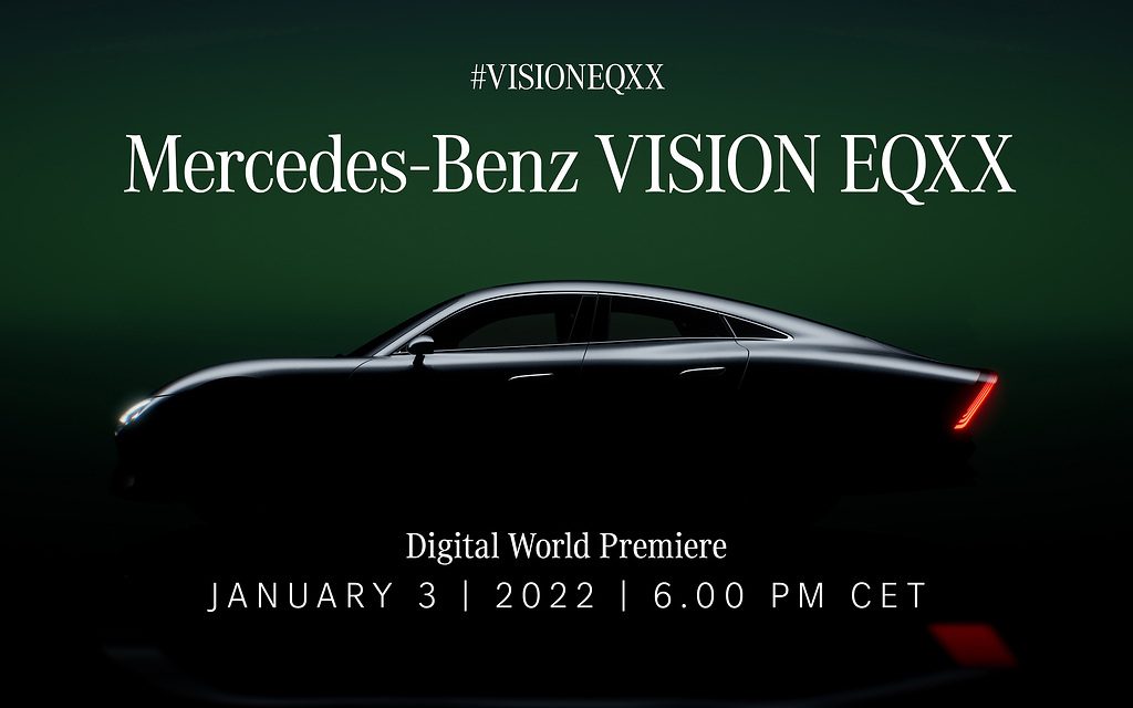 Teaser of the Mercedes-Benz EQXX launch