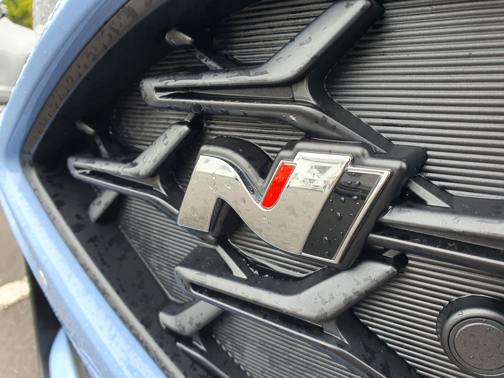 Close-up of the N badge on the new Hyundai i30N Series II DCT