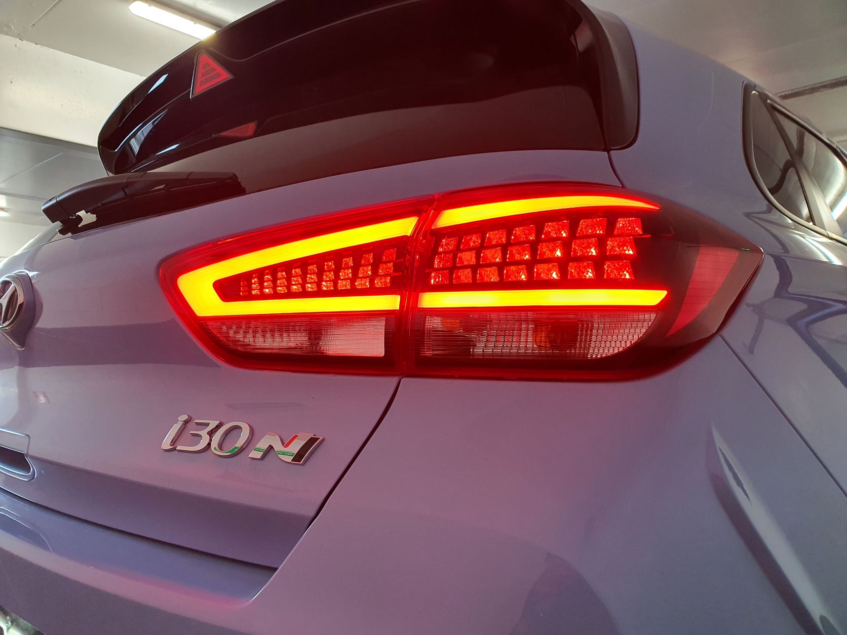 LED taillights on the new Hyundai i30N Series II DCT
