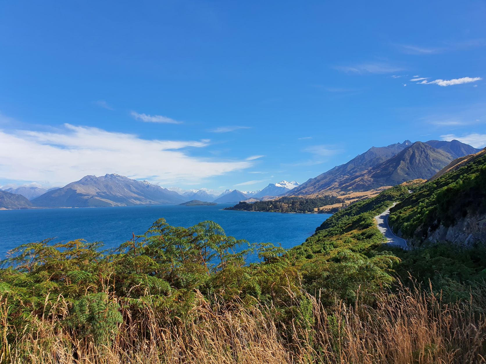View of the Southern Alps from just outside of Queenstown