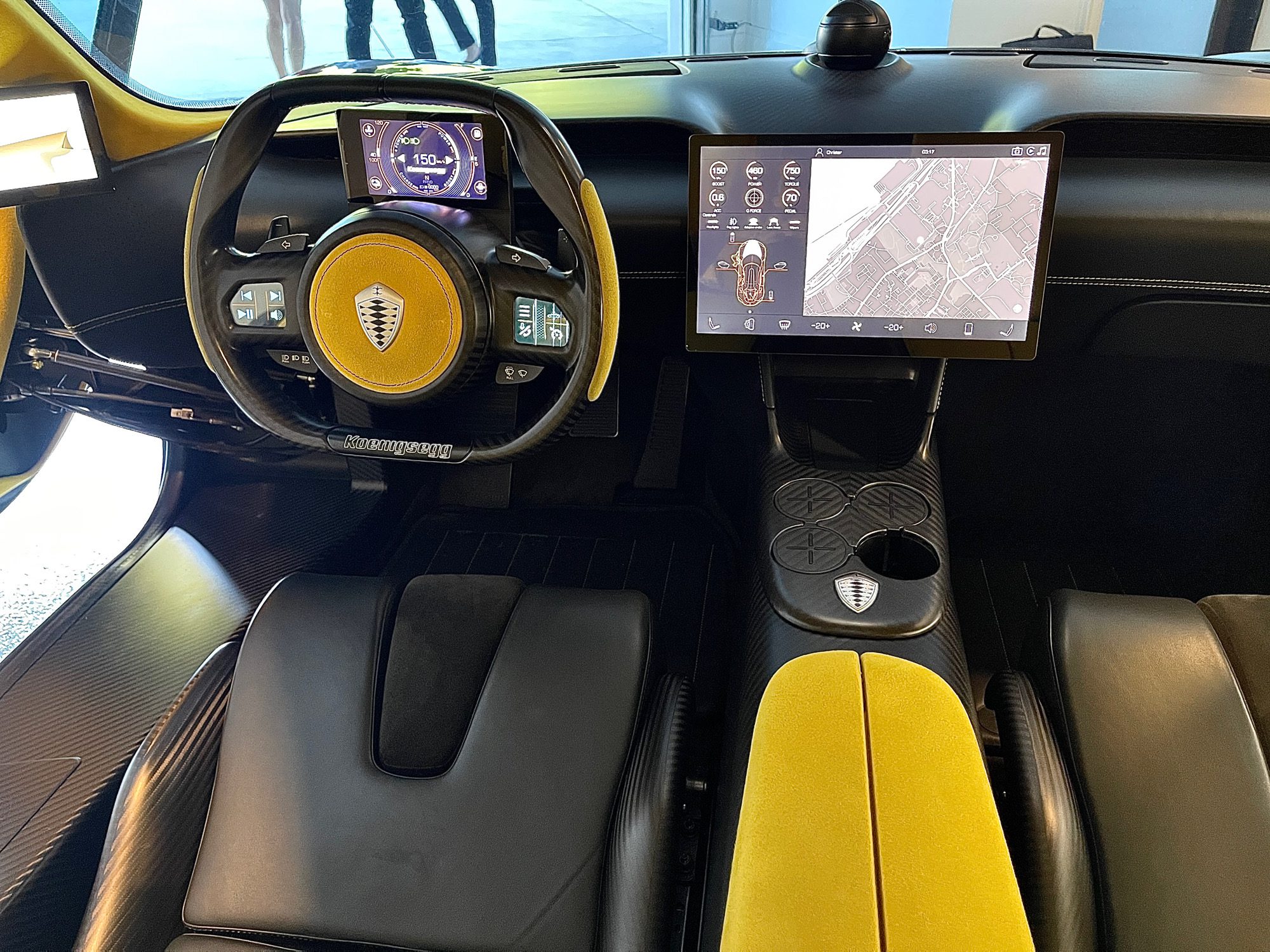 View of the dashboard in the new Koenigsegg Gemera