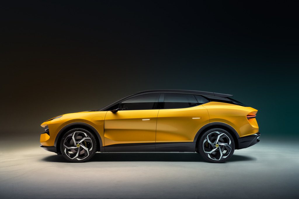 Side view of the Lotus Eletre SUV