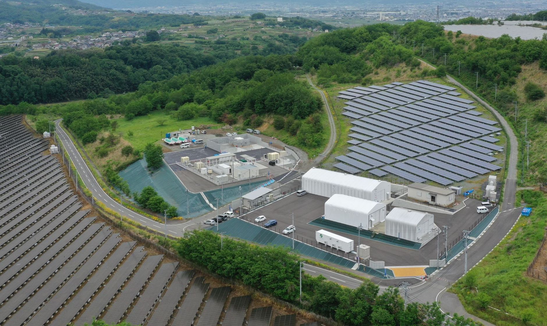 A Yamanashi Prefecture Hydrogen plant in Japan