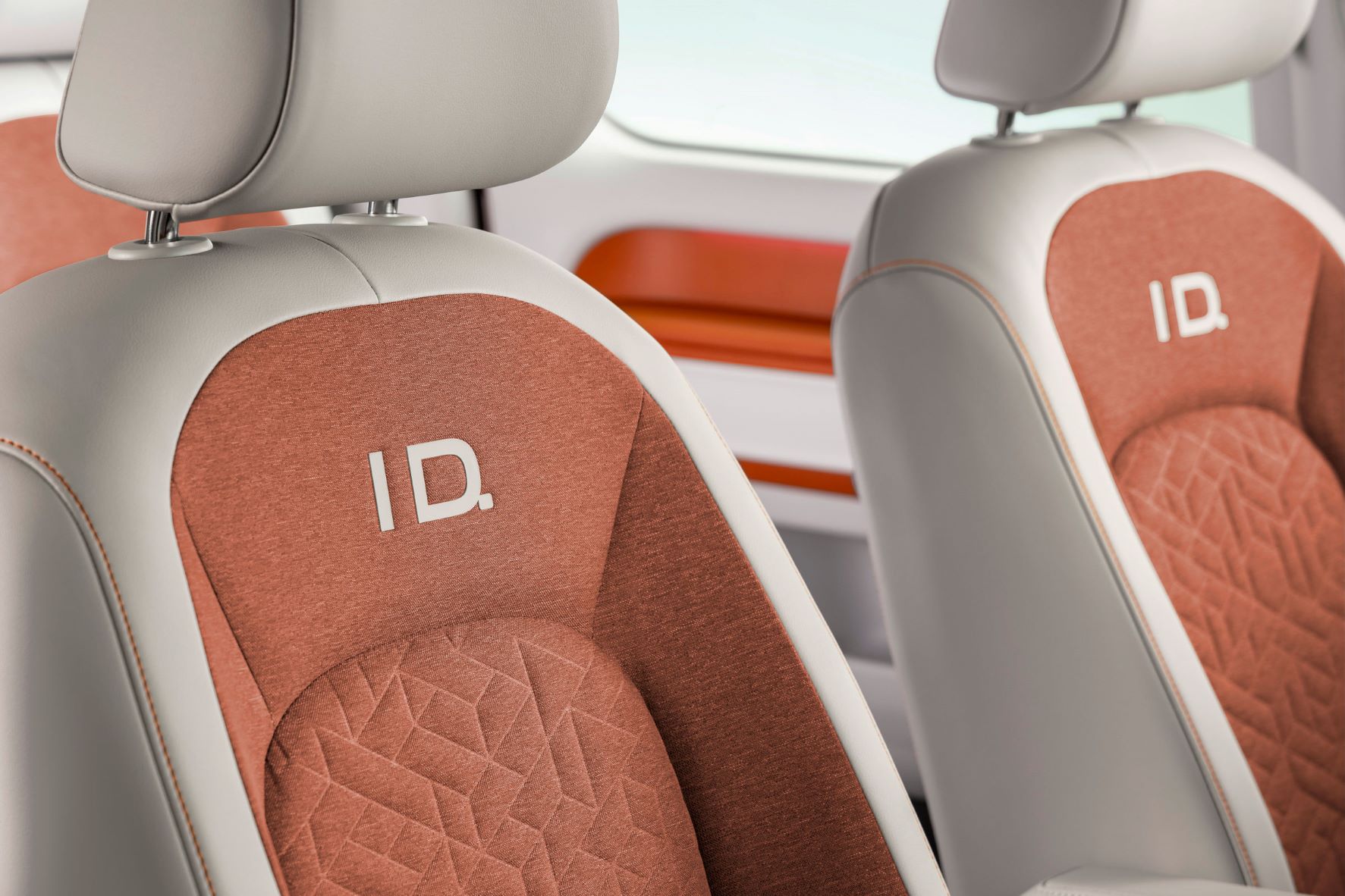 Two tone interior of the Volkswagen ID.Buzz