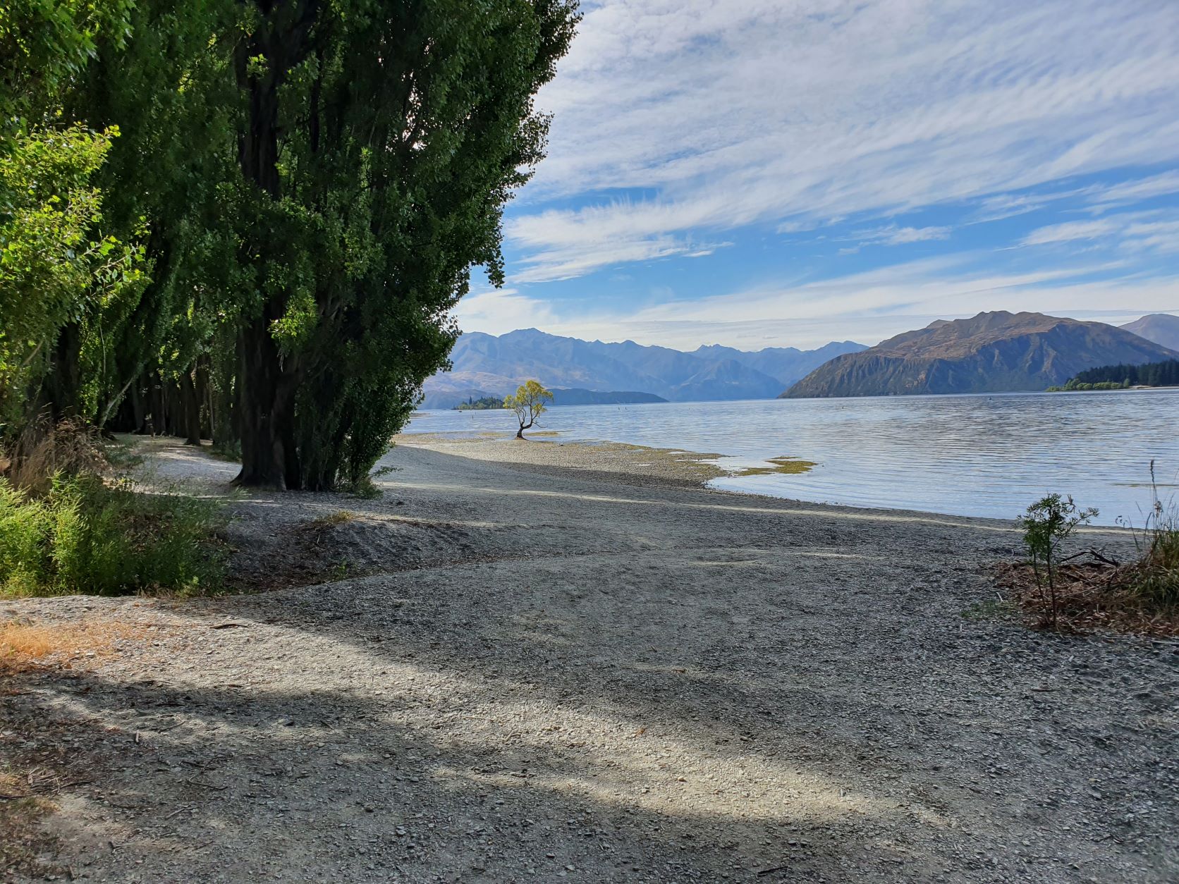 A view of Lake Wanaka from the shores