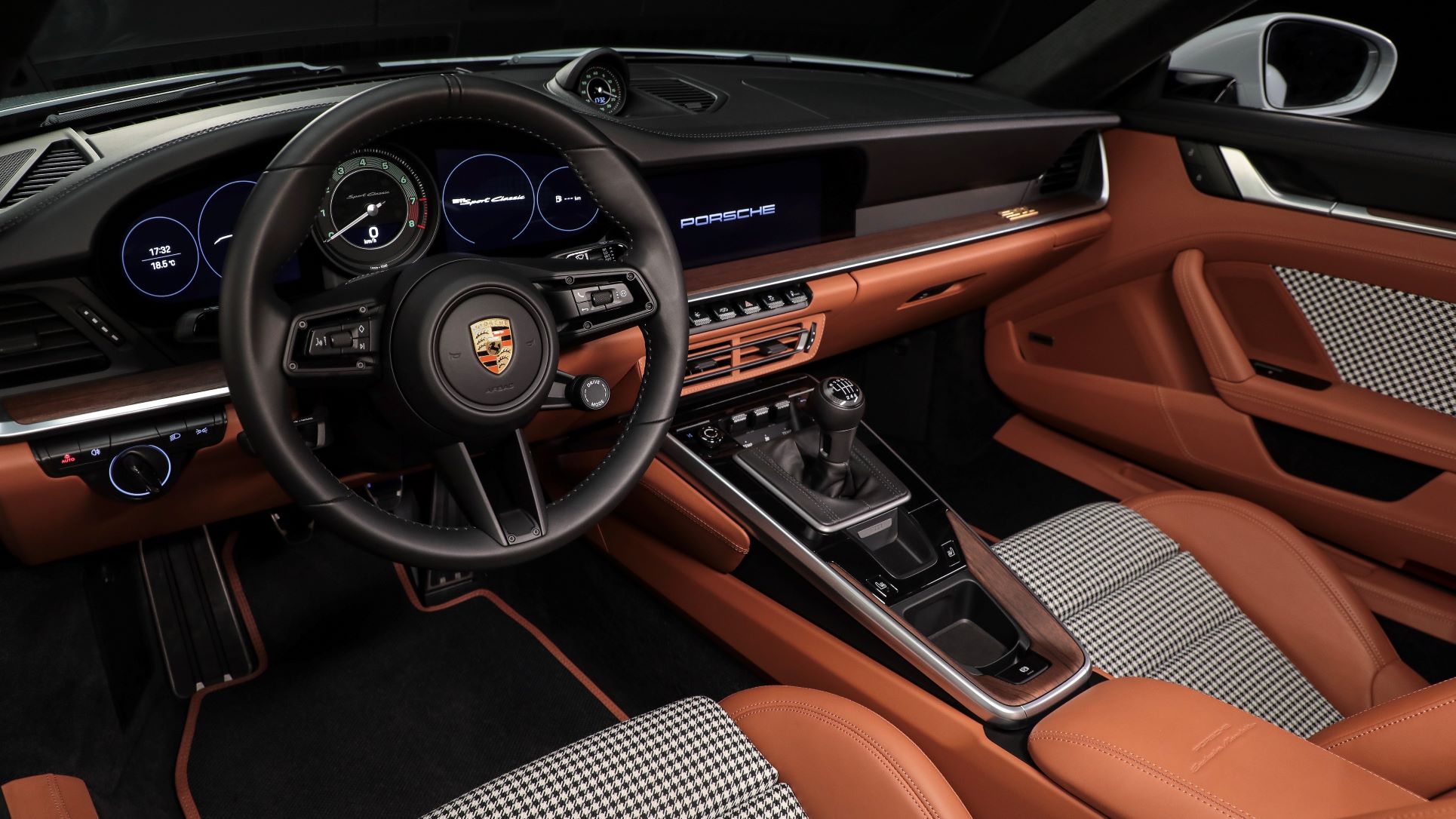 Interior view of the new Porsche 911 Sport Classic