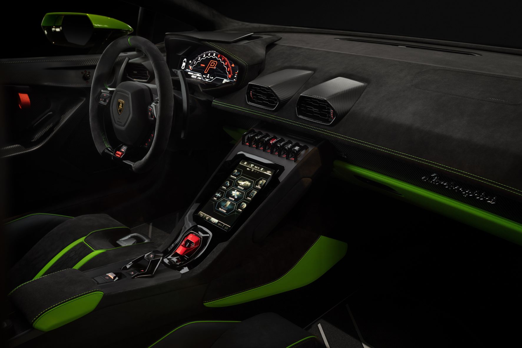 Interior of the Lamborghini Huracan Tecnica