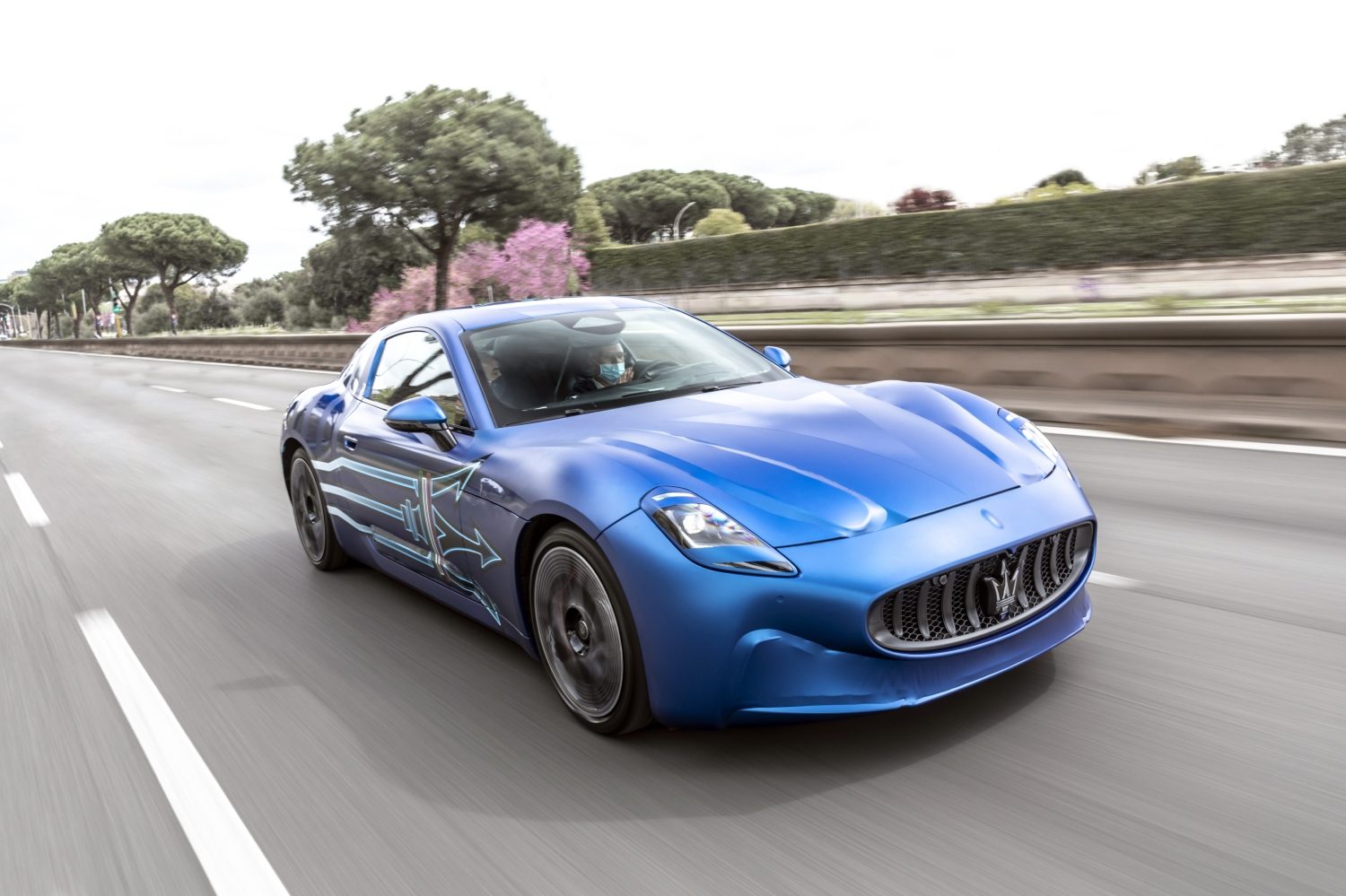 The all electric Maserati GranTurismo Folgore in action