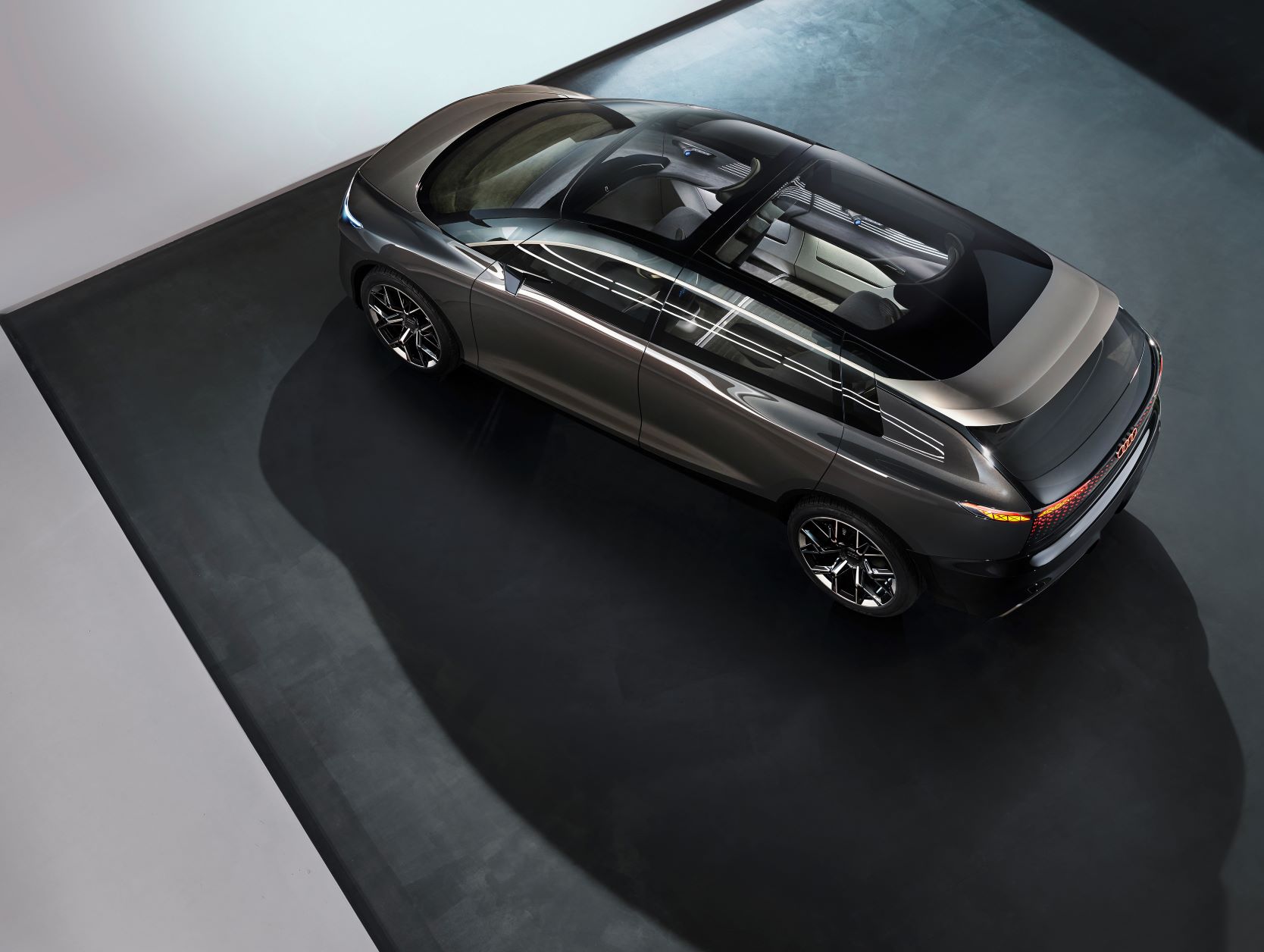 Bird's eye view of the Audi Urbansphere concept