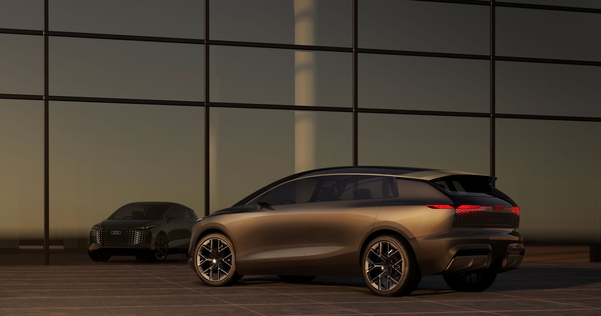 Rear three quarter view of the Audi Urbansphere concept