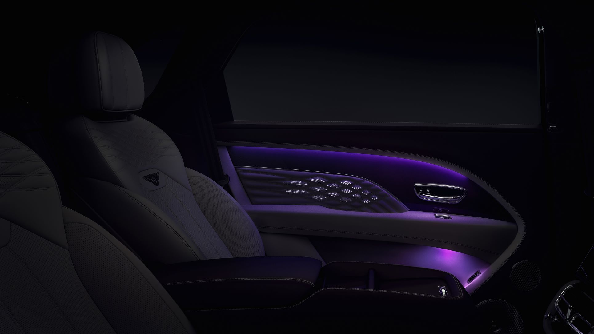 Teaser image of the new Bentley model's interior