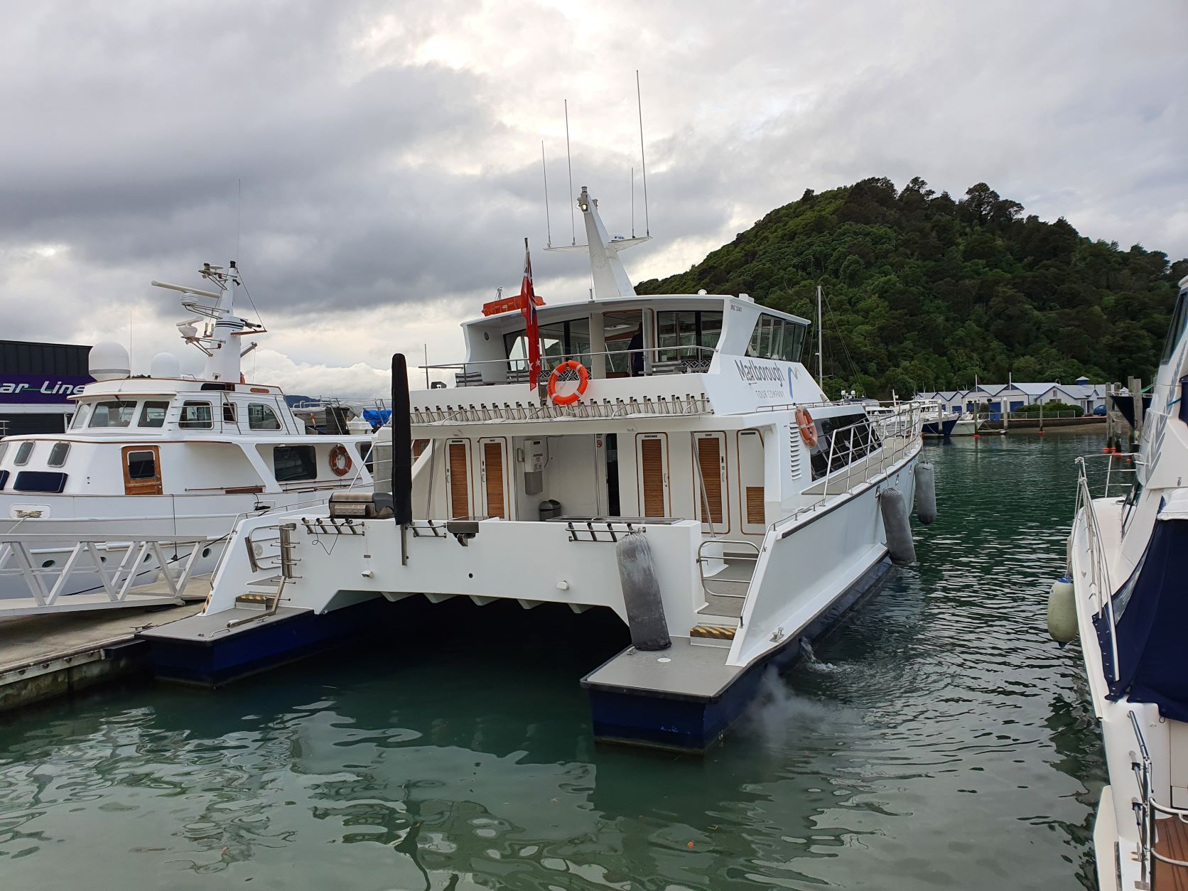 Ferry docked at Picton Marina