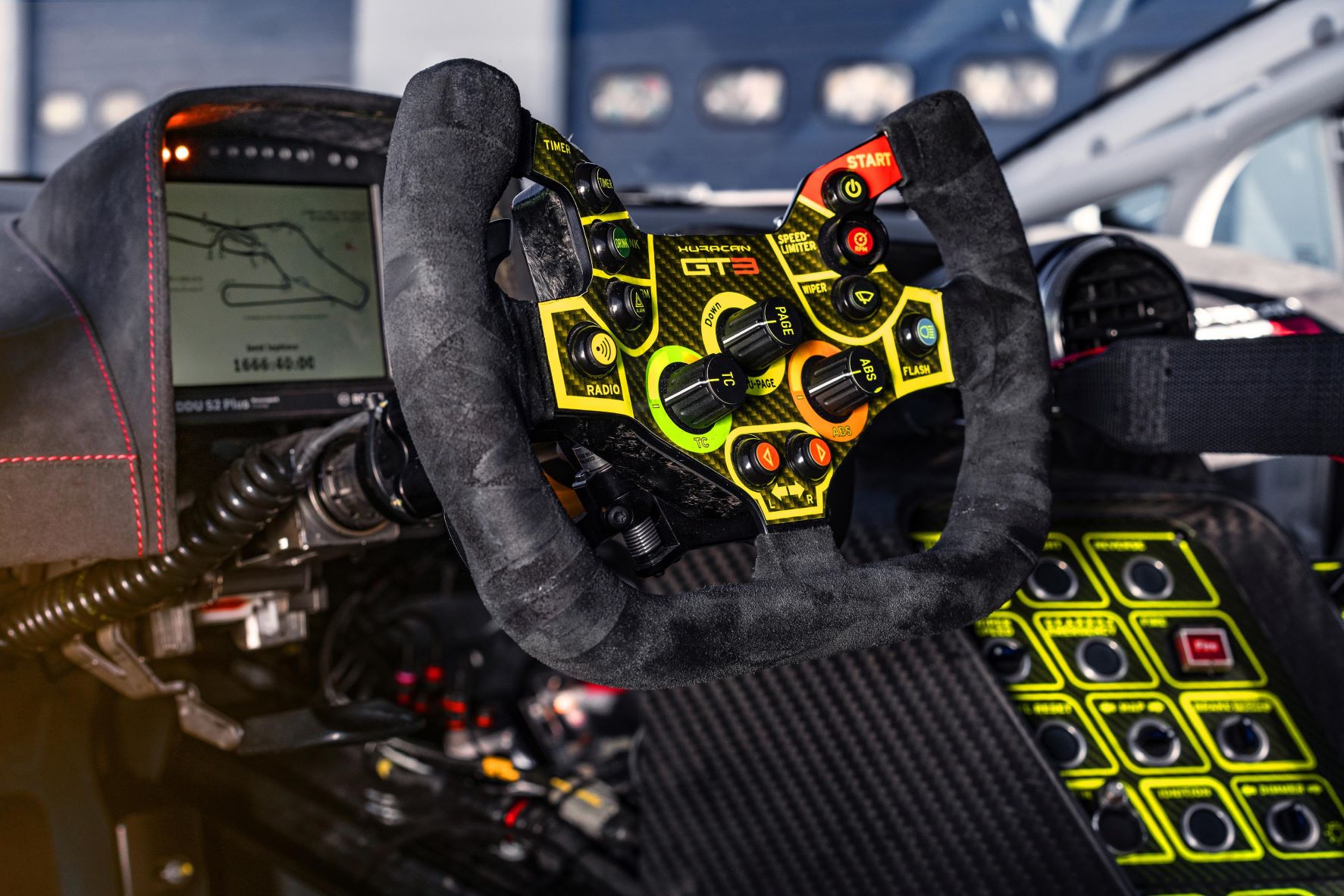 Interior of the Lamborghini Huracan GT3 EVO2