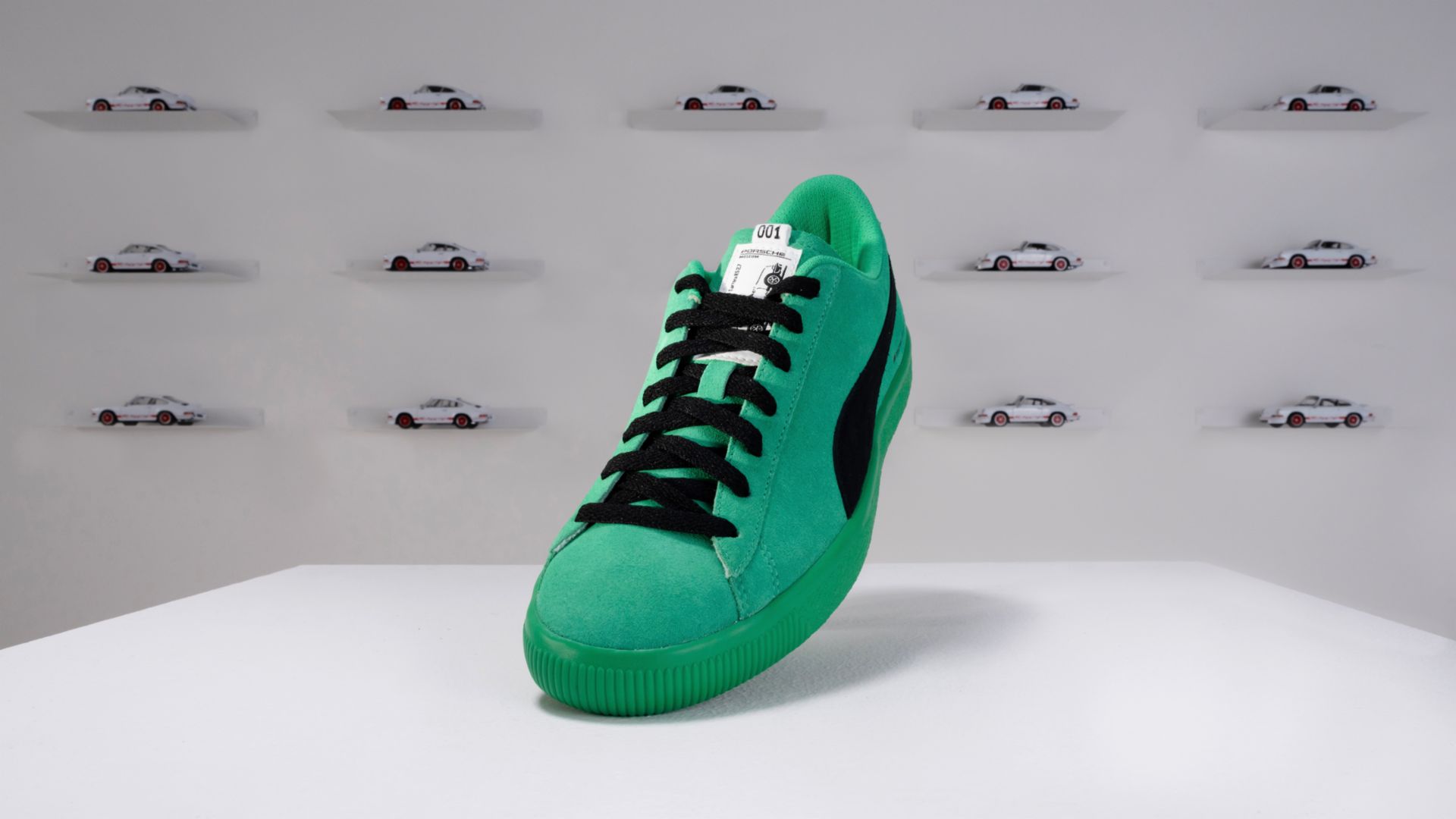 Puma x Porsche Carrera RS 2.7 shoes in green and black