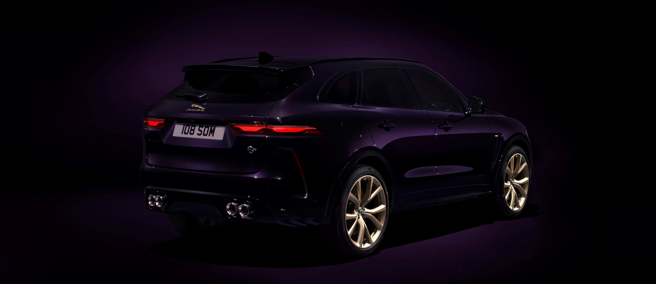 Rear three quarters view of the Jaguar F-Pace SVR Edition 1988