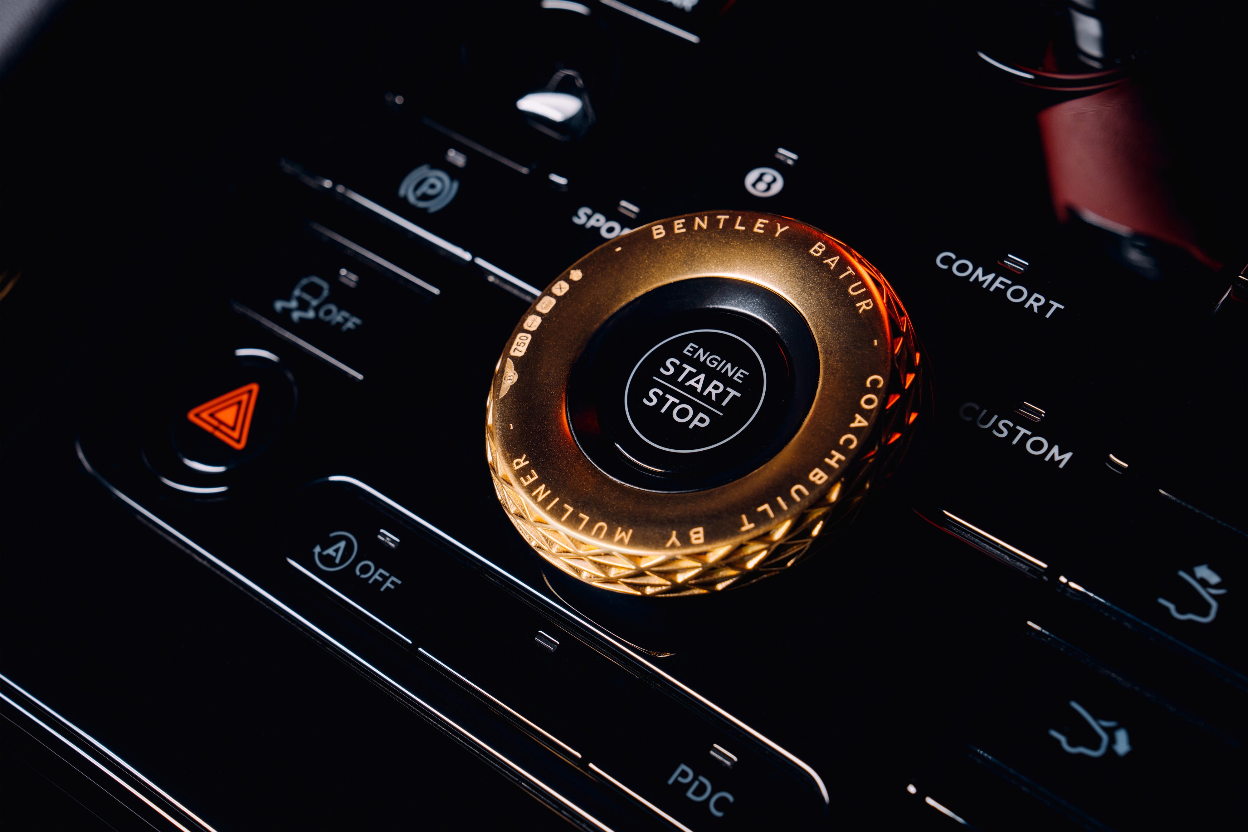 Rotary knob on the Bentley Mulliner Batur centre console