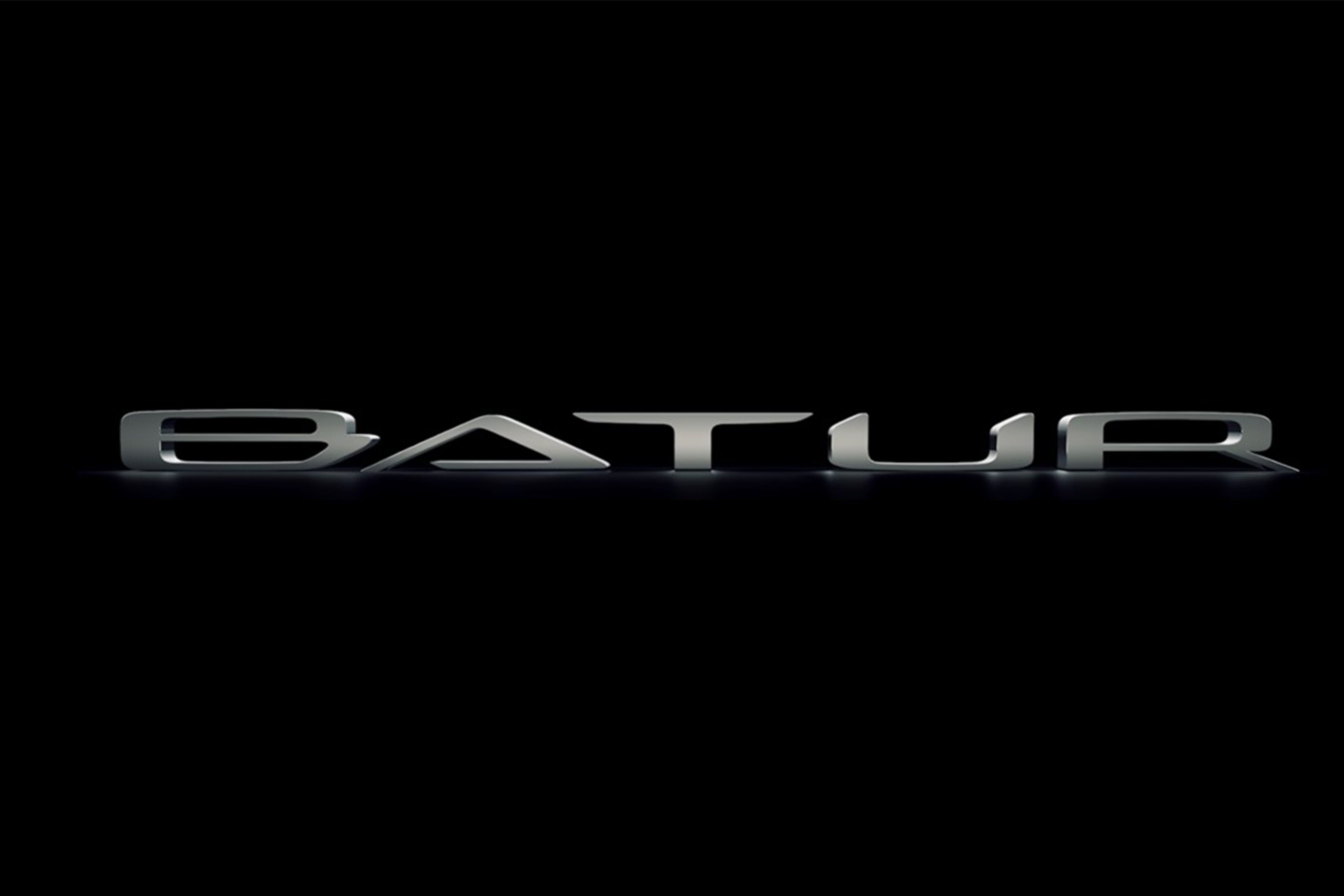 A teaser image of the Bentley Mulliner Batur logo on a black background.