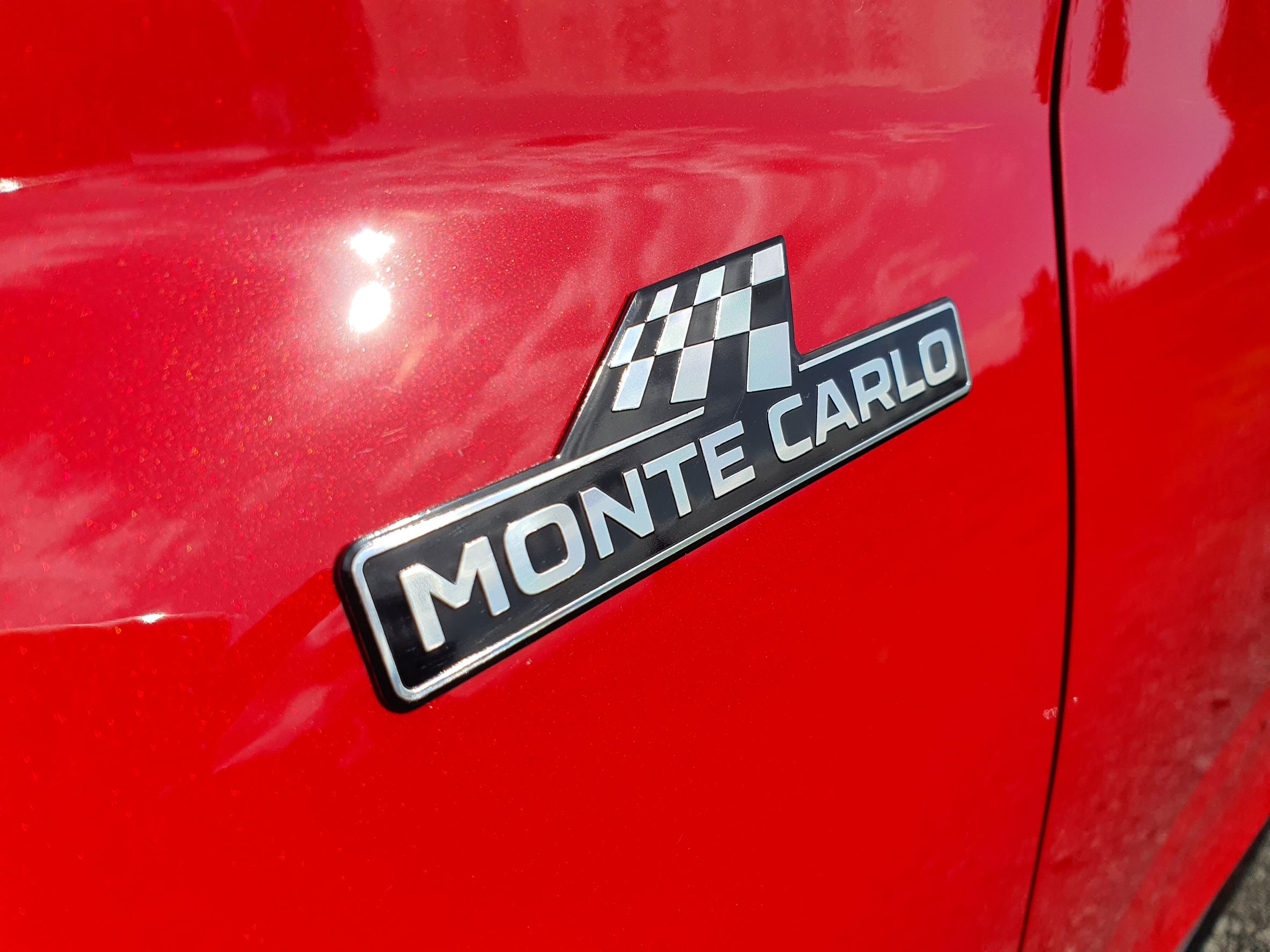 Montecarlo badge on the 2022 Skoda Fabia Montecarlo in red