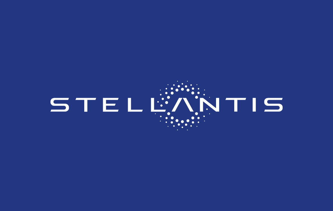 Stellantis emblem on a blue background