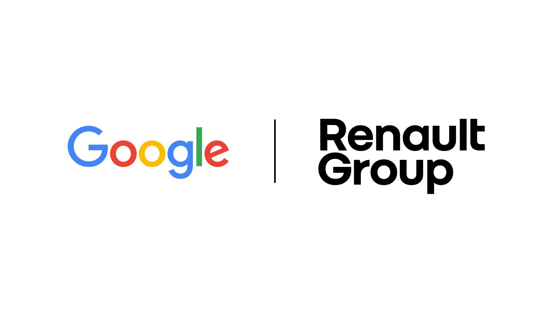 Google and Renault Group's respective logos together.