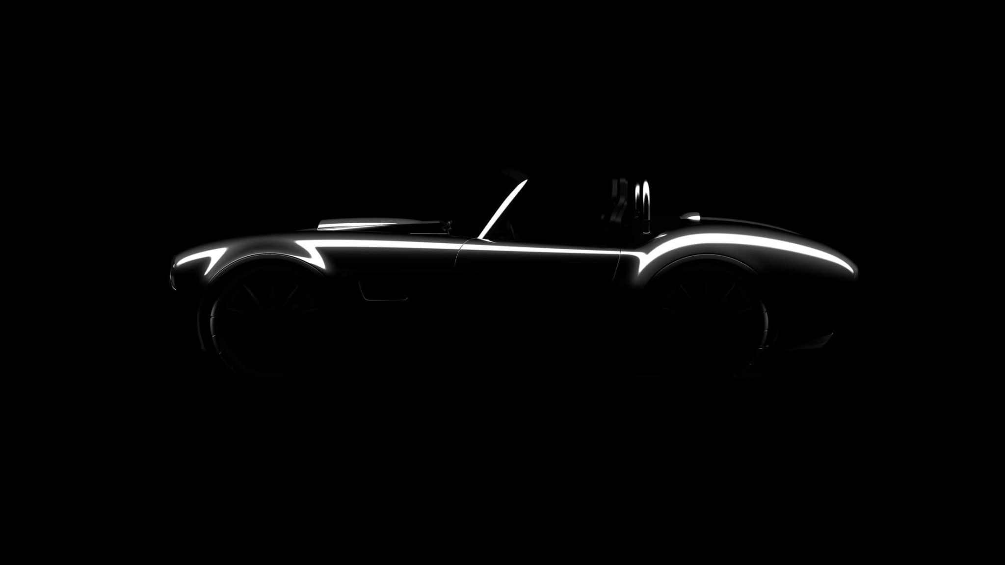 Side view of the new AC Cobra GT roadster