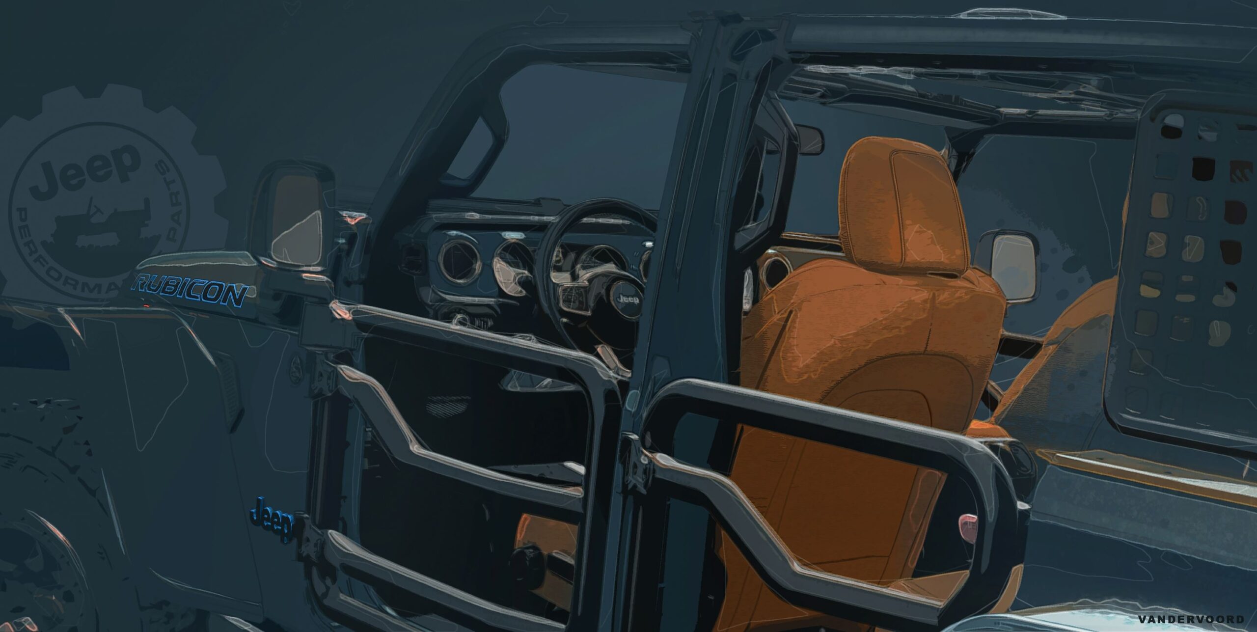 A teaser of a reworked Jeep previewed ahead of the Annual Easter Jeep Safari
