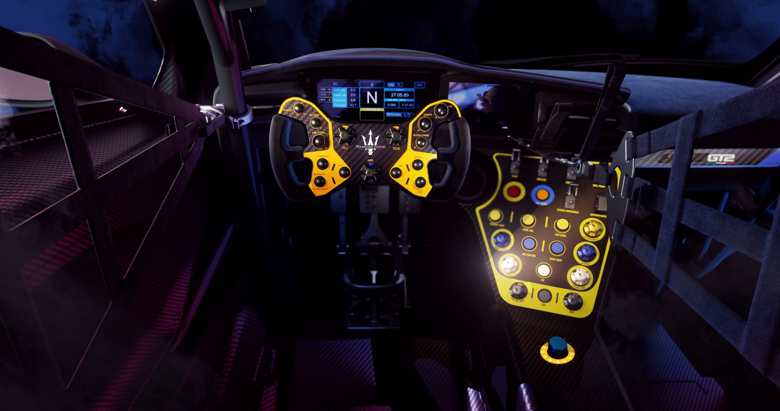 Interior of the Maserati GTS racecar