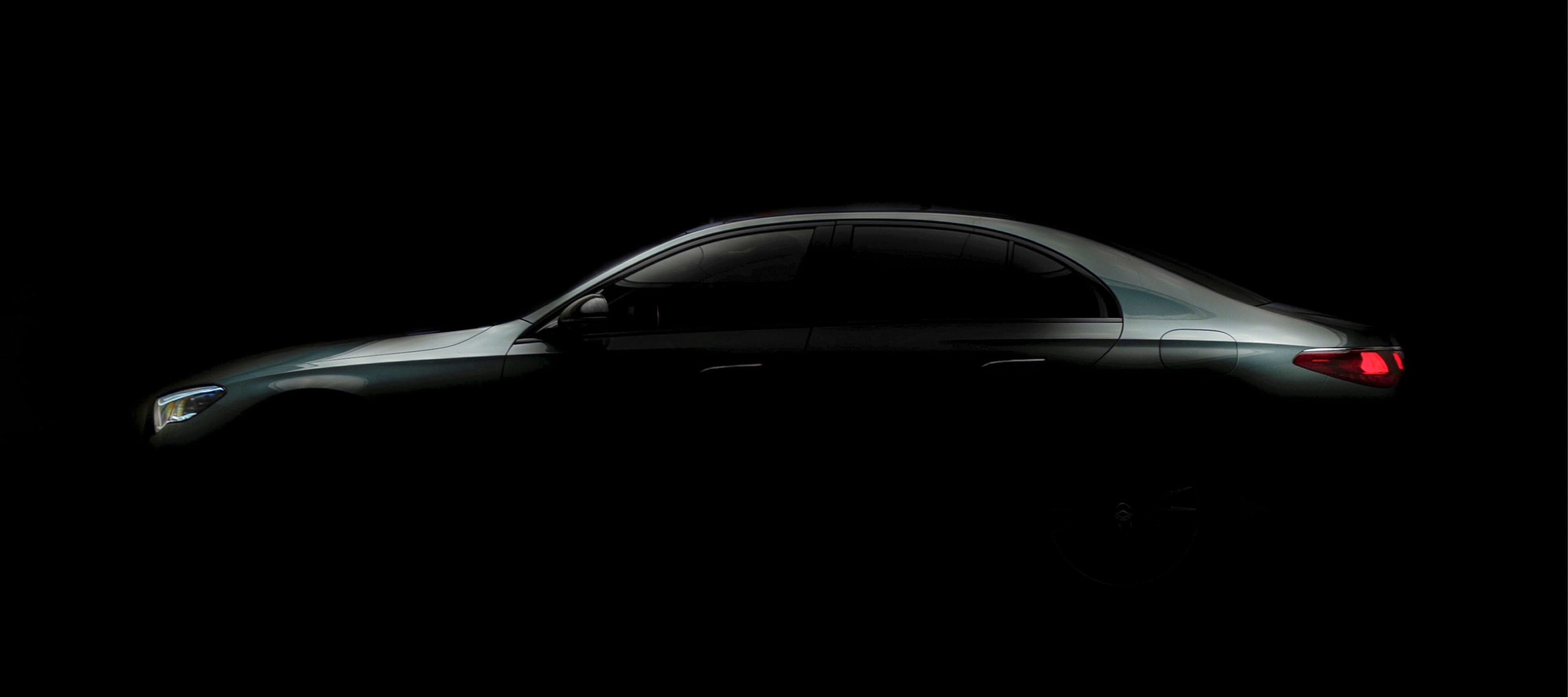 Side view teaser of the new Mercedes-Benz E-Class