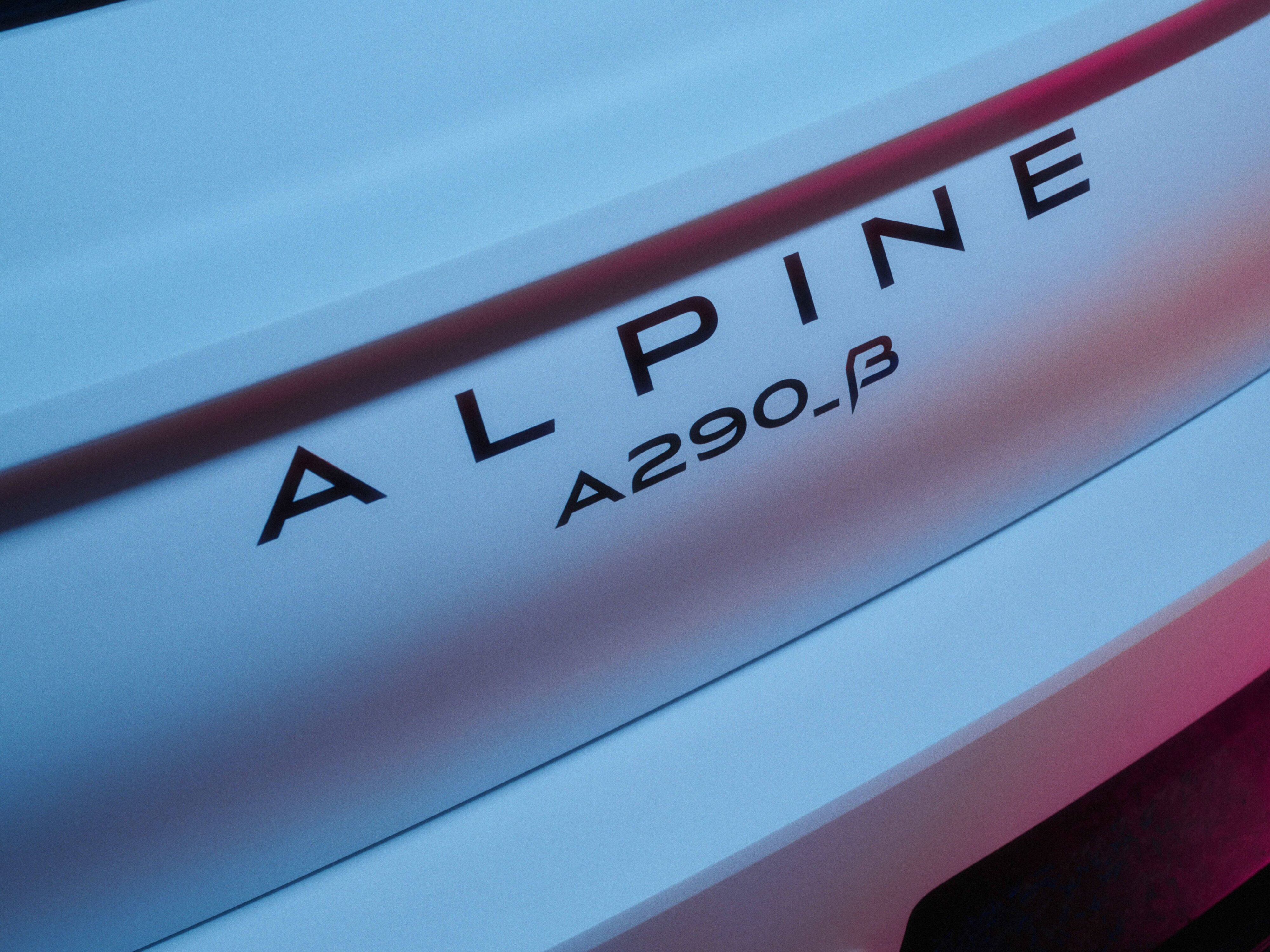 A teaser of the upcoming Alpine A290_B show car