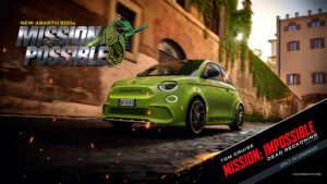 Cover photo of the Abarth 500e starring in Mission Impossible 7: Dead Reckoning
