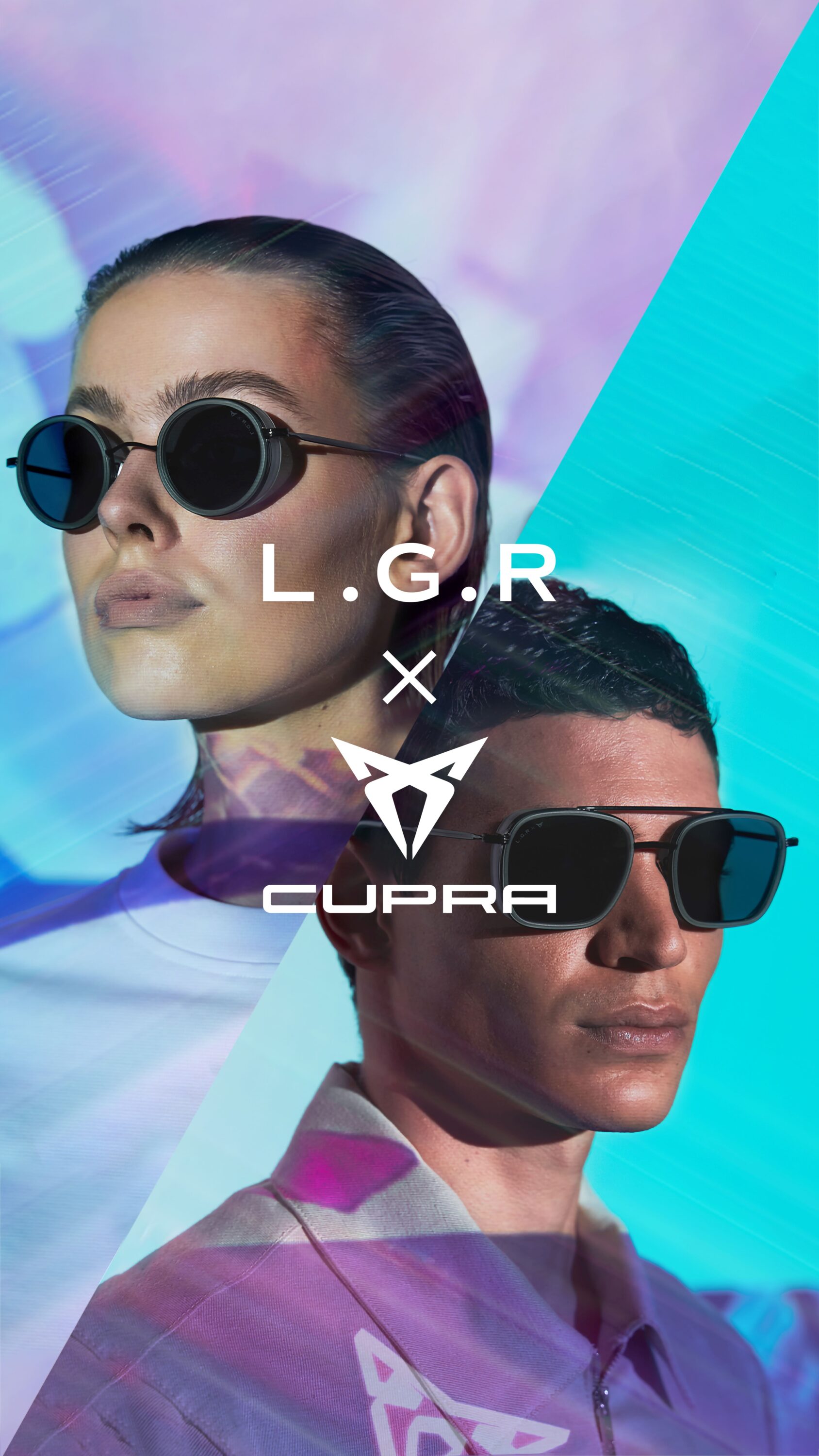 Promo photo of models wearing Cupra and LGR eyewear.