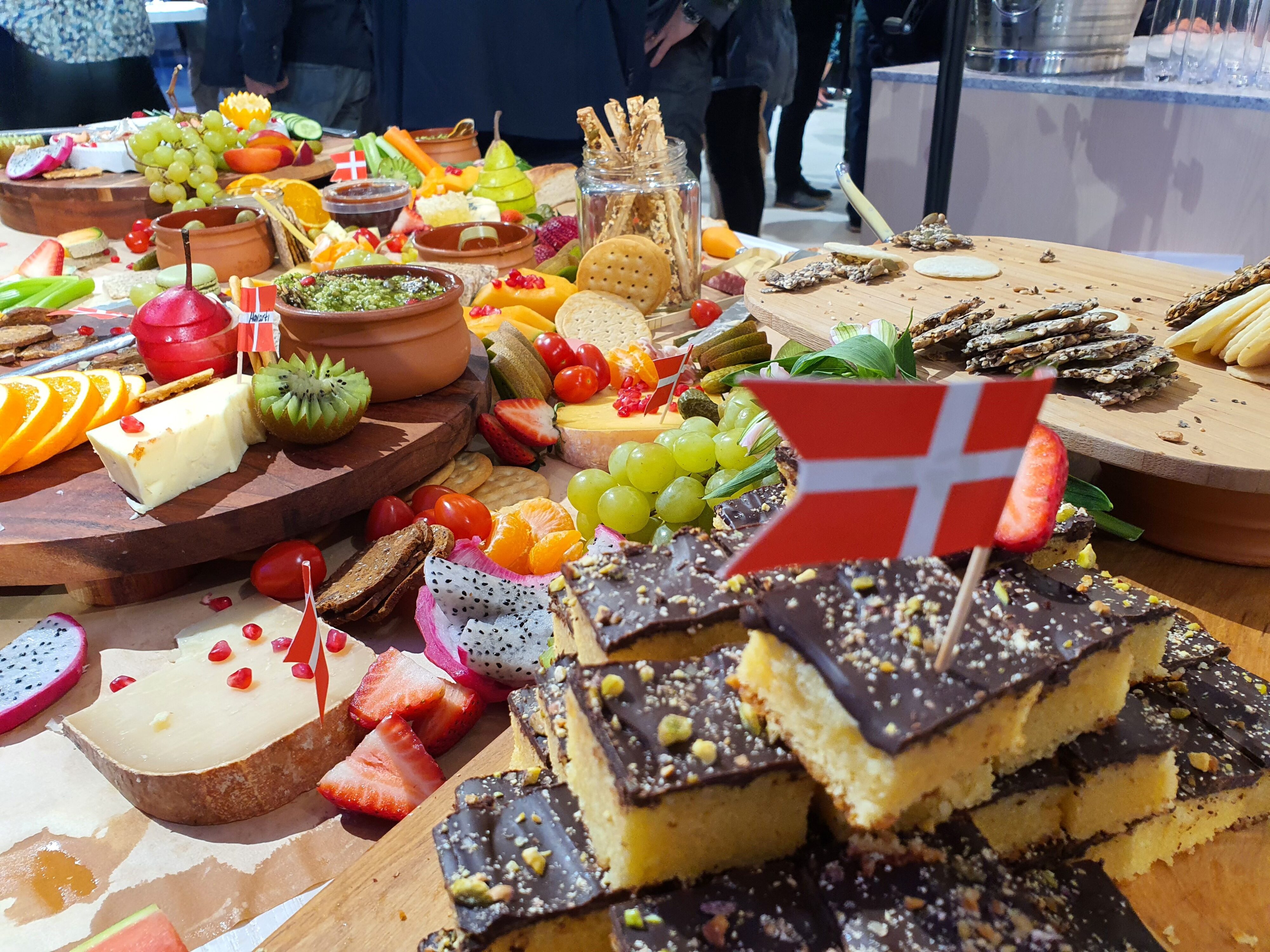 A table of tasty treats and savouries laid out at the opening of the new Volvo NZ flagship store in North Shore, Auckland.