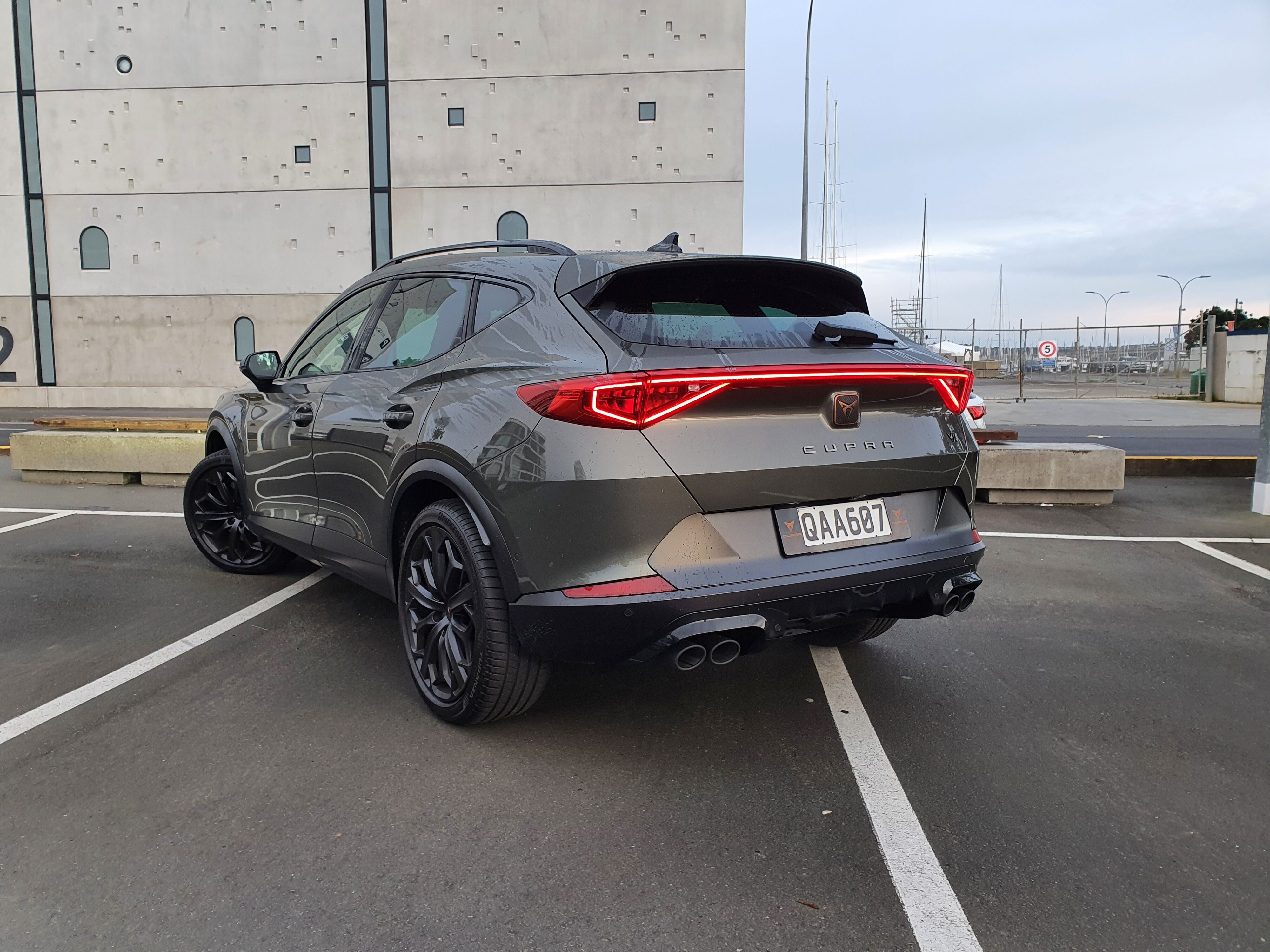 Rear three quarters view of a 2023 Cupra Formentor VZ Tribe Edition.