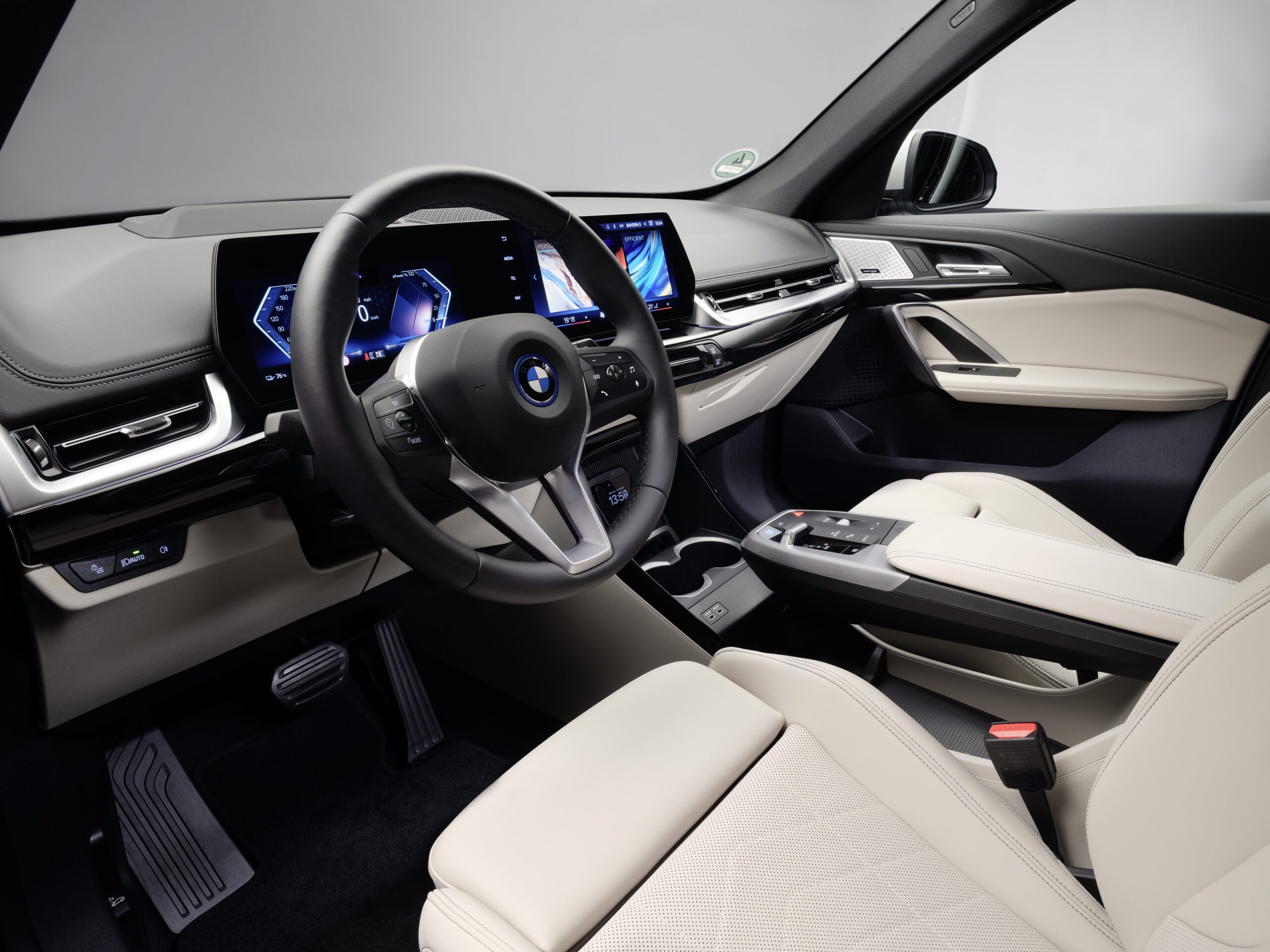 Interior of a BMW iX1 eDrive20.