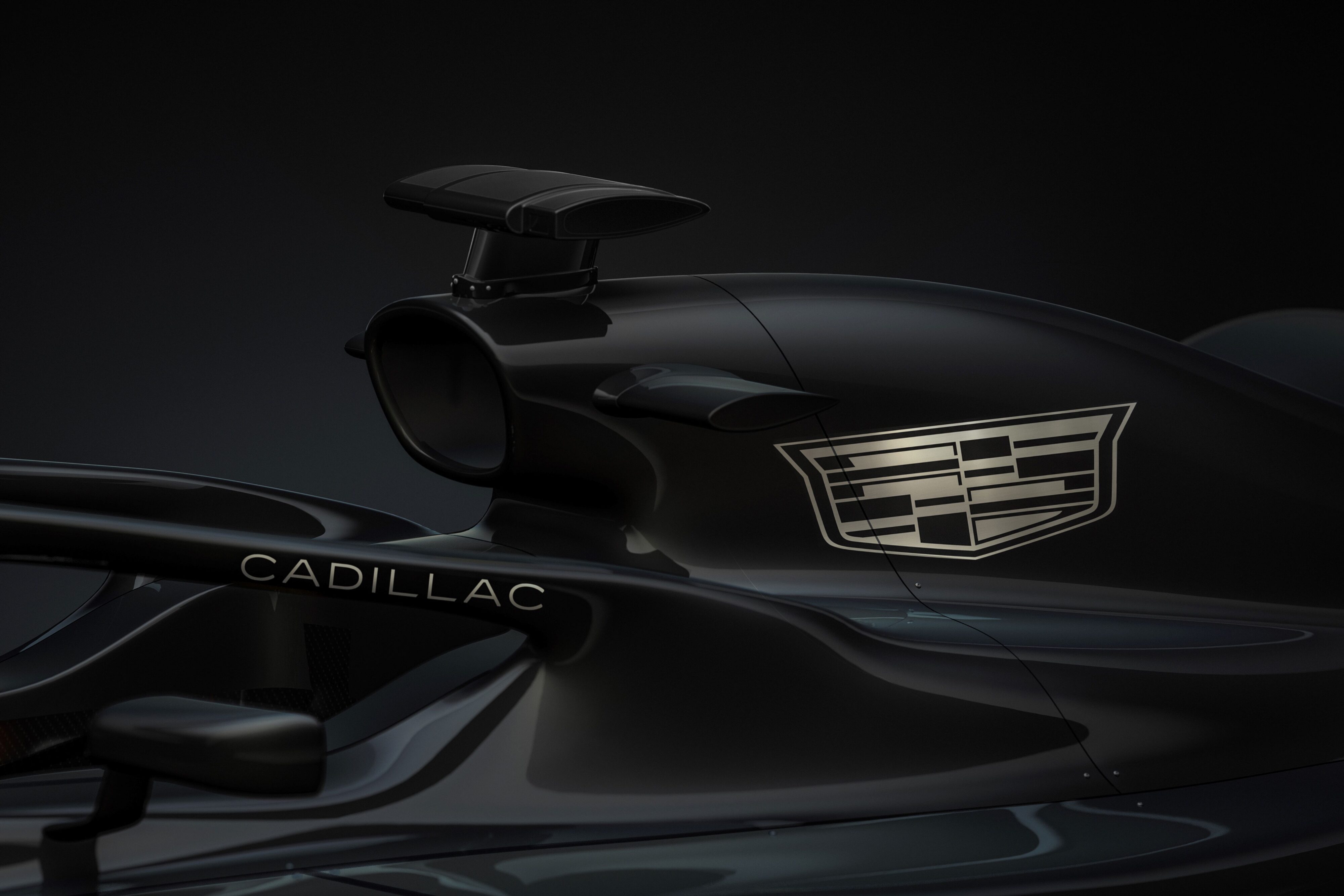 A teaser of the Cadillac Andretti F1 team car