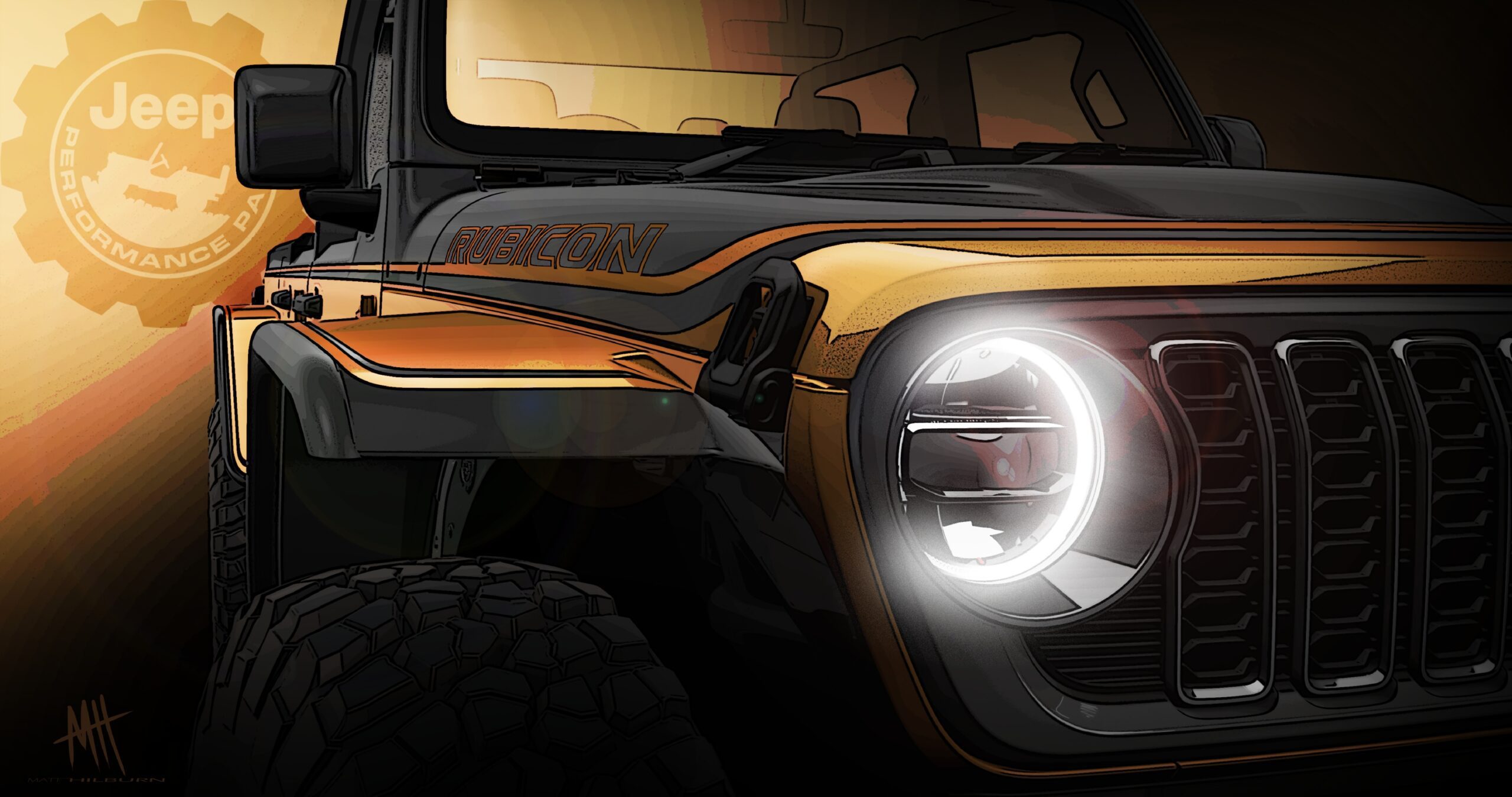Teaser image of a Jeep Gladiator lined up for the 58th Jeep Easter Safari in Utah in 2024.