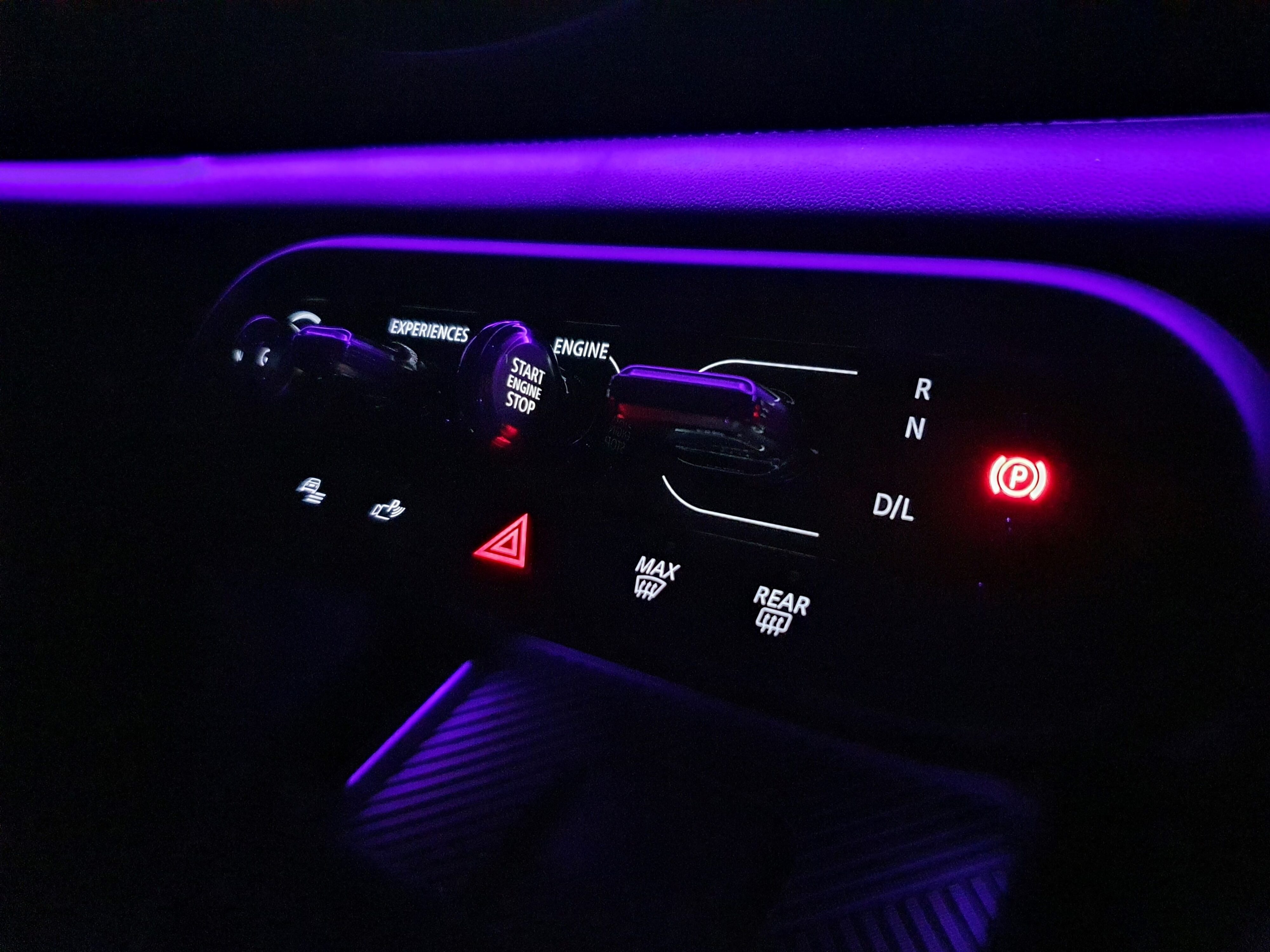 Close-up of the Mini control centre on the interior of a 2024 Countryman C Classic.