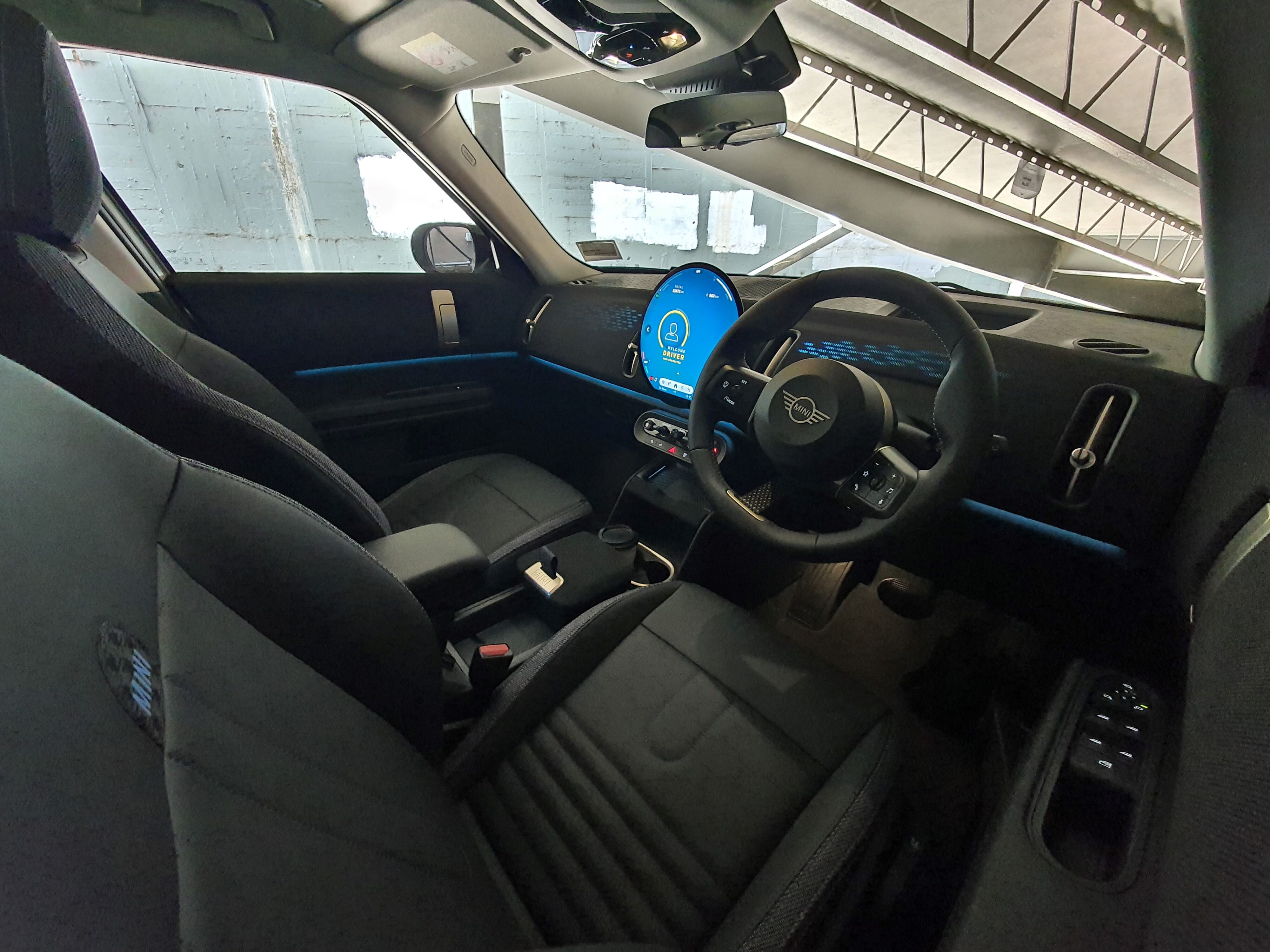 Interior view of a 2024 Mini Countryman C Classic.
