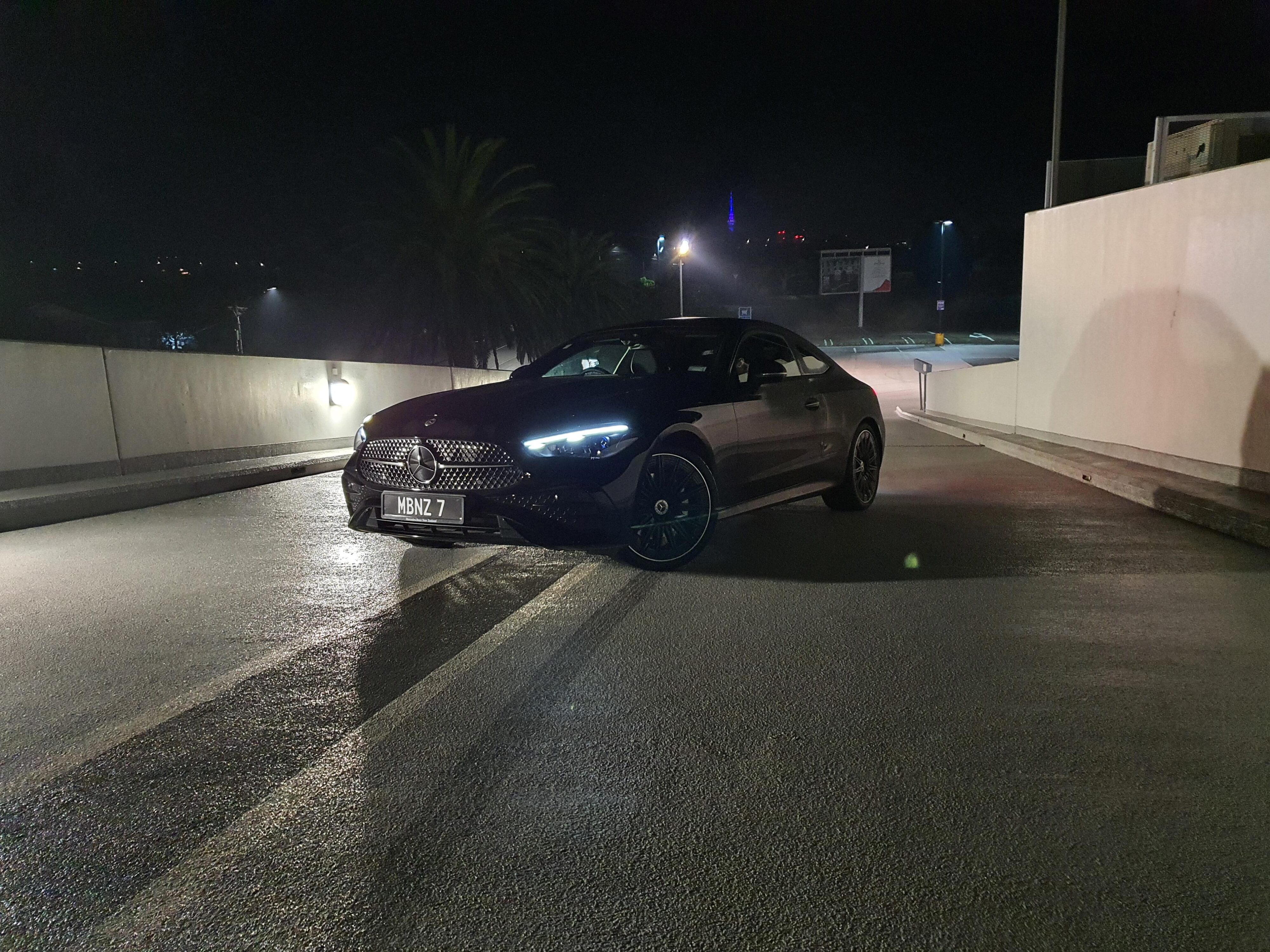 A front three quarters photo of a 2024 Mercedes-Benz CLE300 4MATIC in Black.