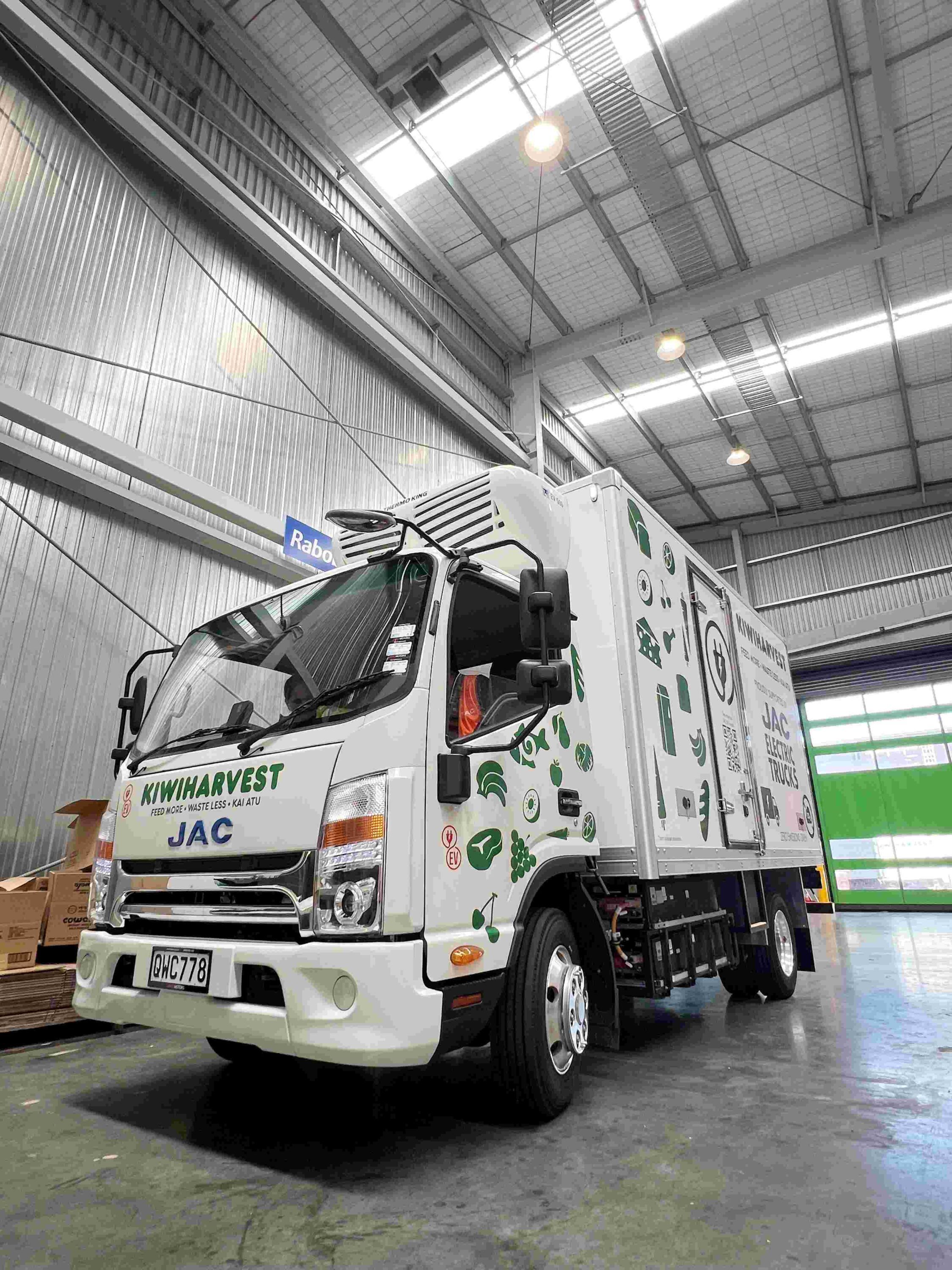 JAC EV Truck and Kiwi Harvest